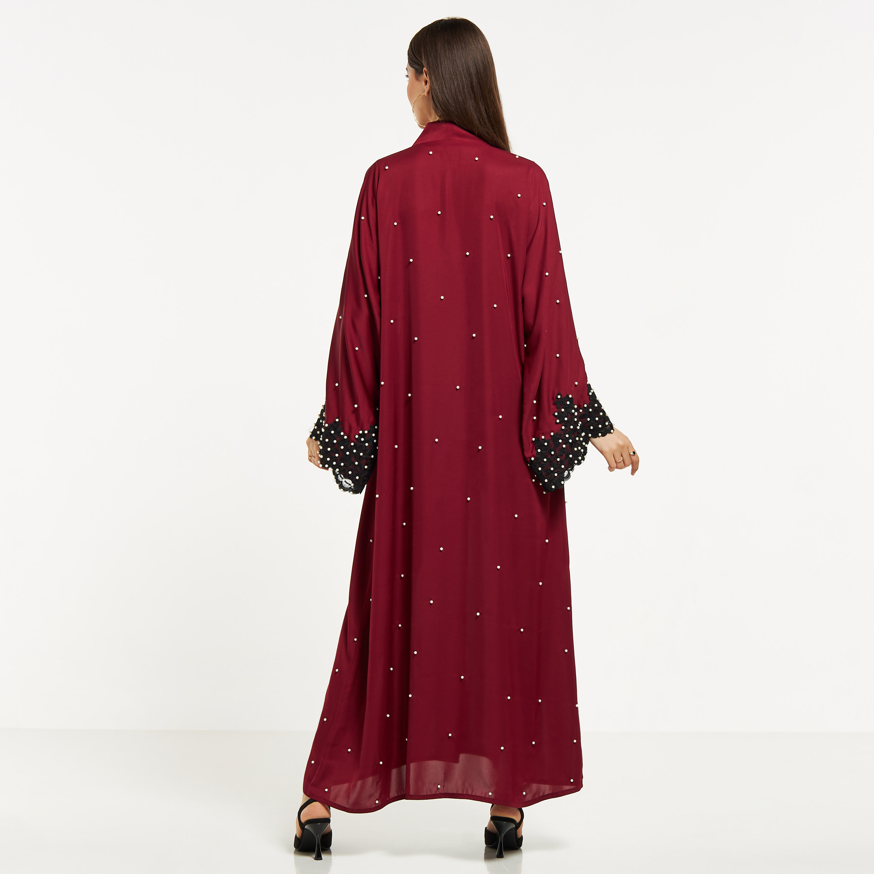 Nukhbaa Pearl Embellished Abaya with Hijab-women-arabicclothing-abayas-image-5