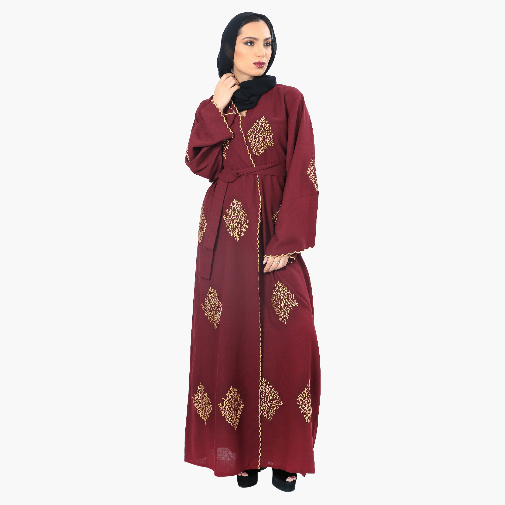 نخبة أحمر عباية-women-arabicclothing-abayas-image-1