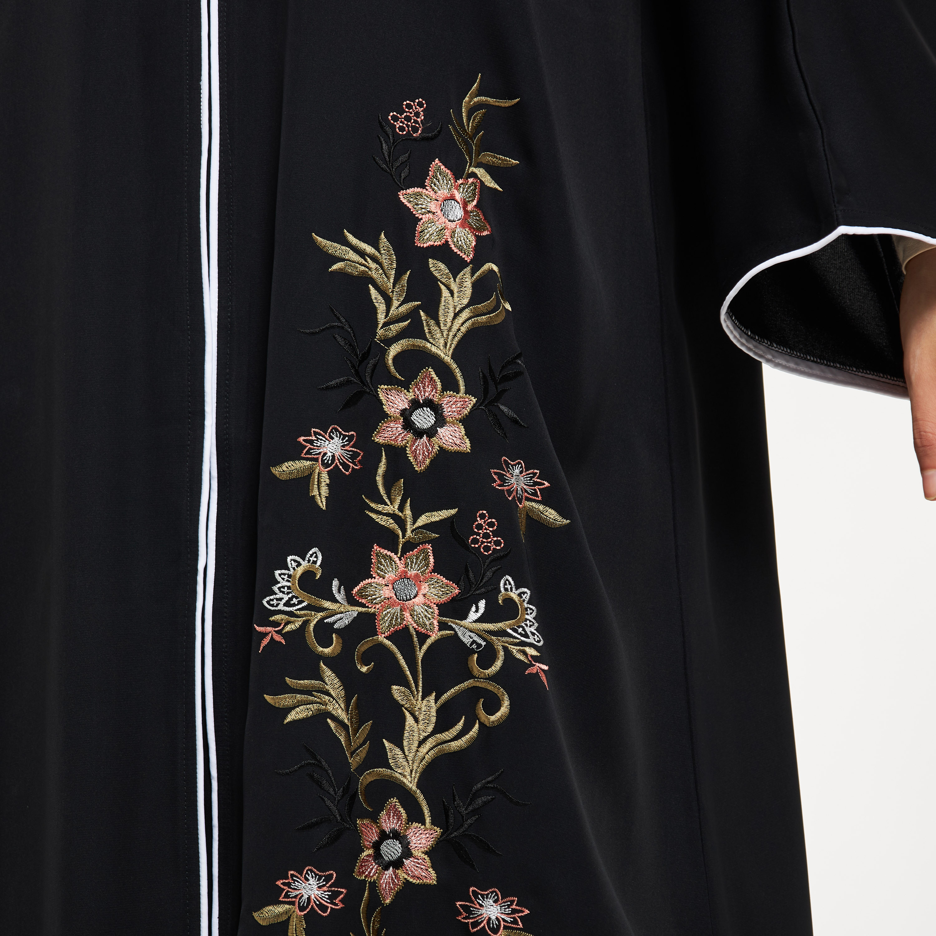 Nukhbaa Embroidered Abaya with Hijab-women-arabicclothing-abayas-image-3