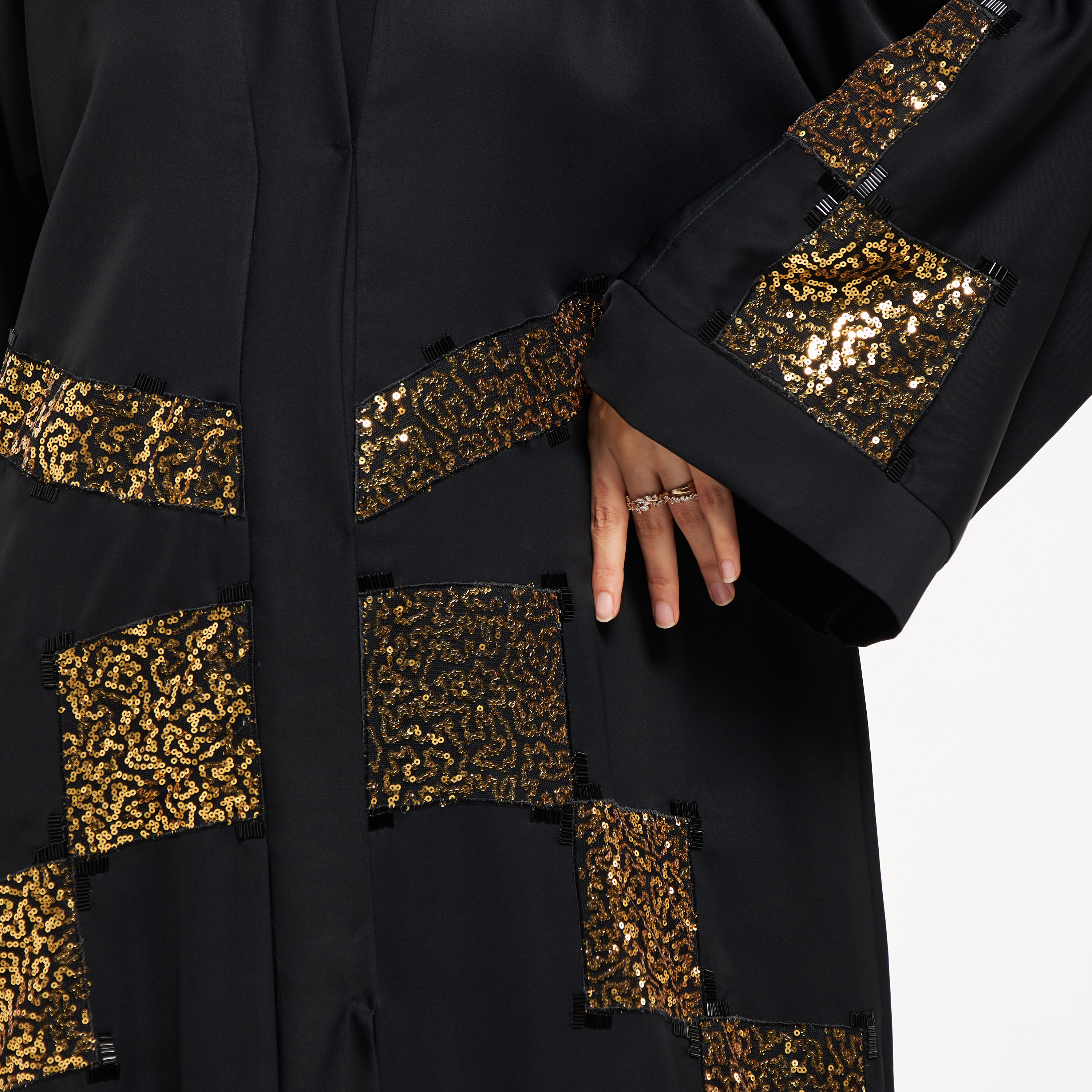 Nukhbaa Embellished Abaya with Hijab-women-arabicclothing-abayas-image-3