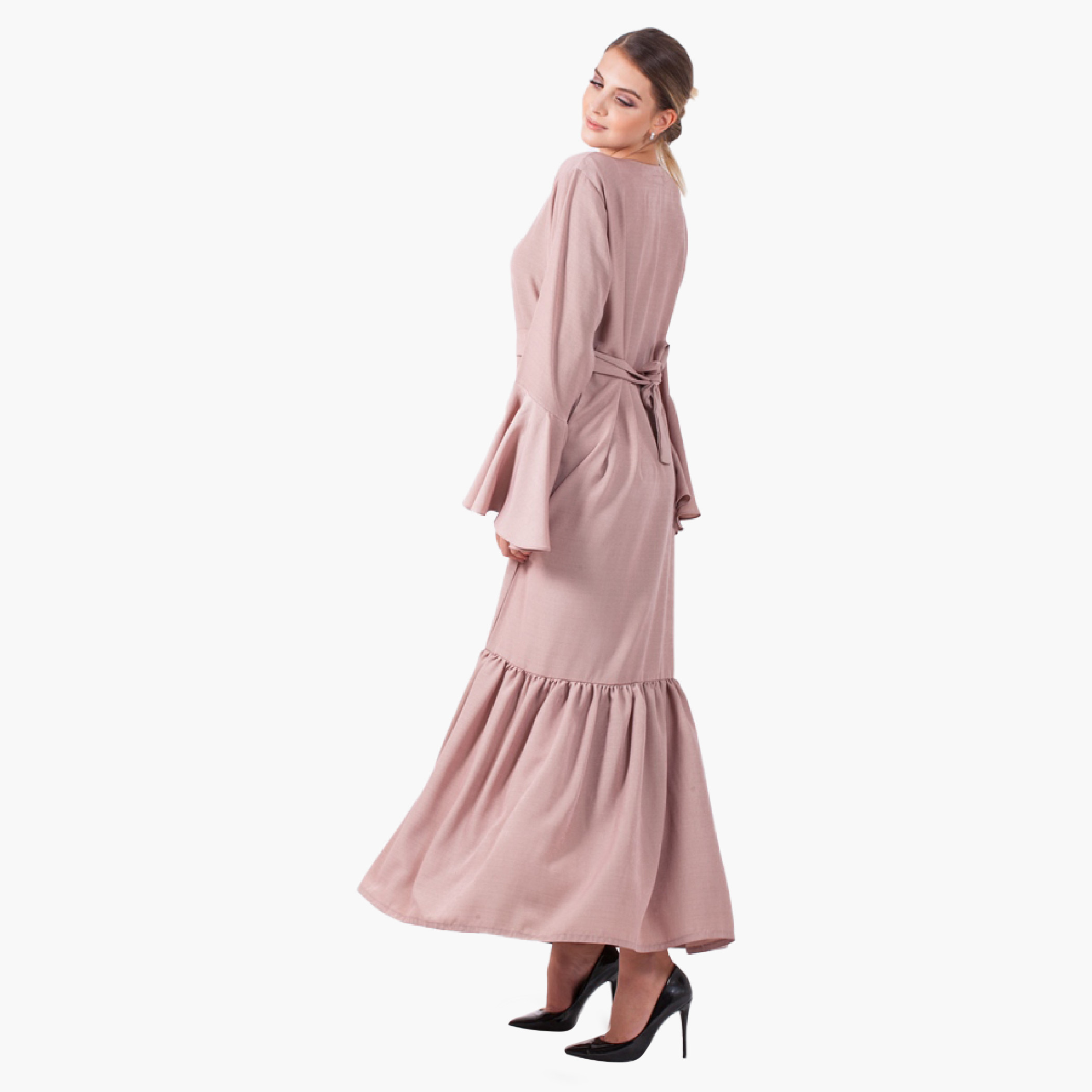 نخبة لون القرنفل عباية-women-arabicclothing-abayas-image-1