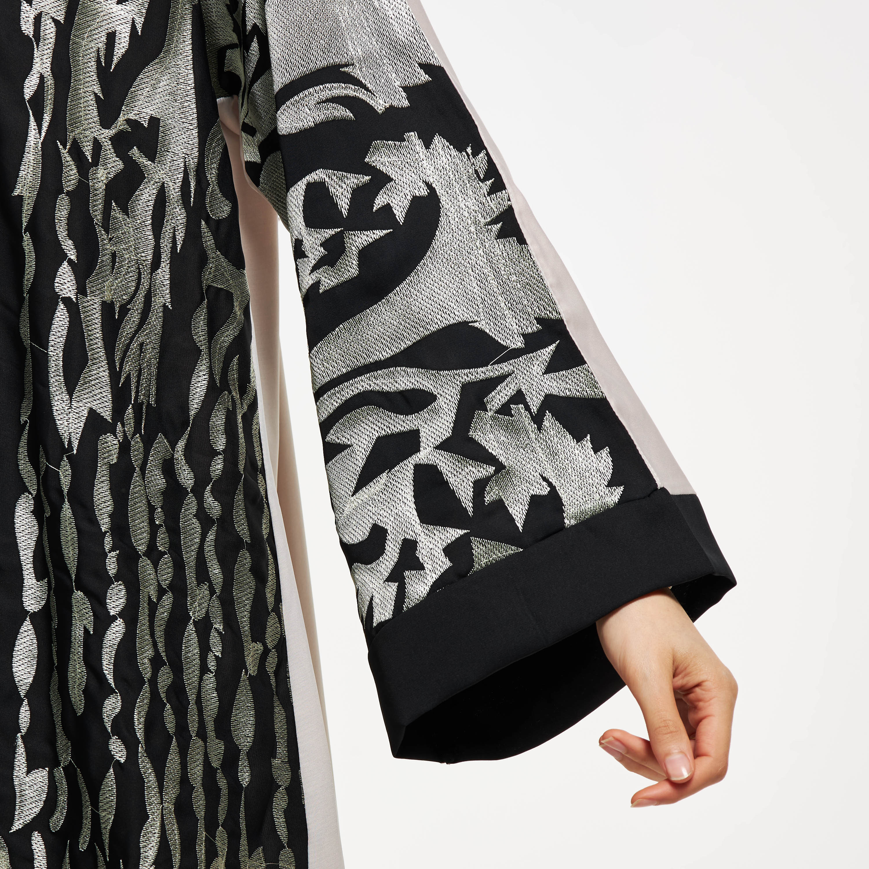 Nukhbaa Embroidered Abaya with Hijab-women-arabicclothing-abayas-image-3