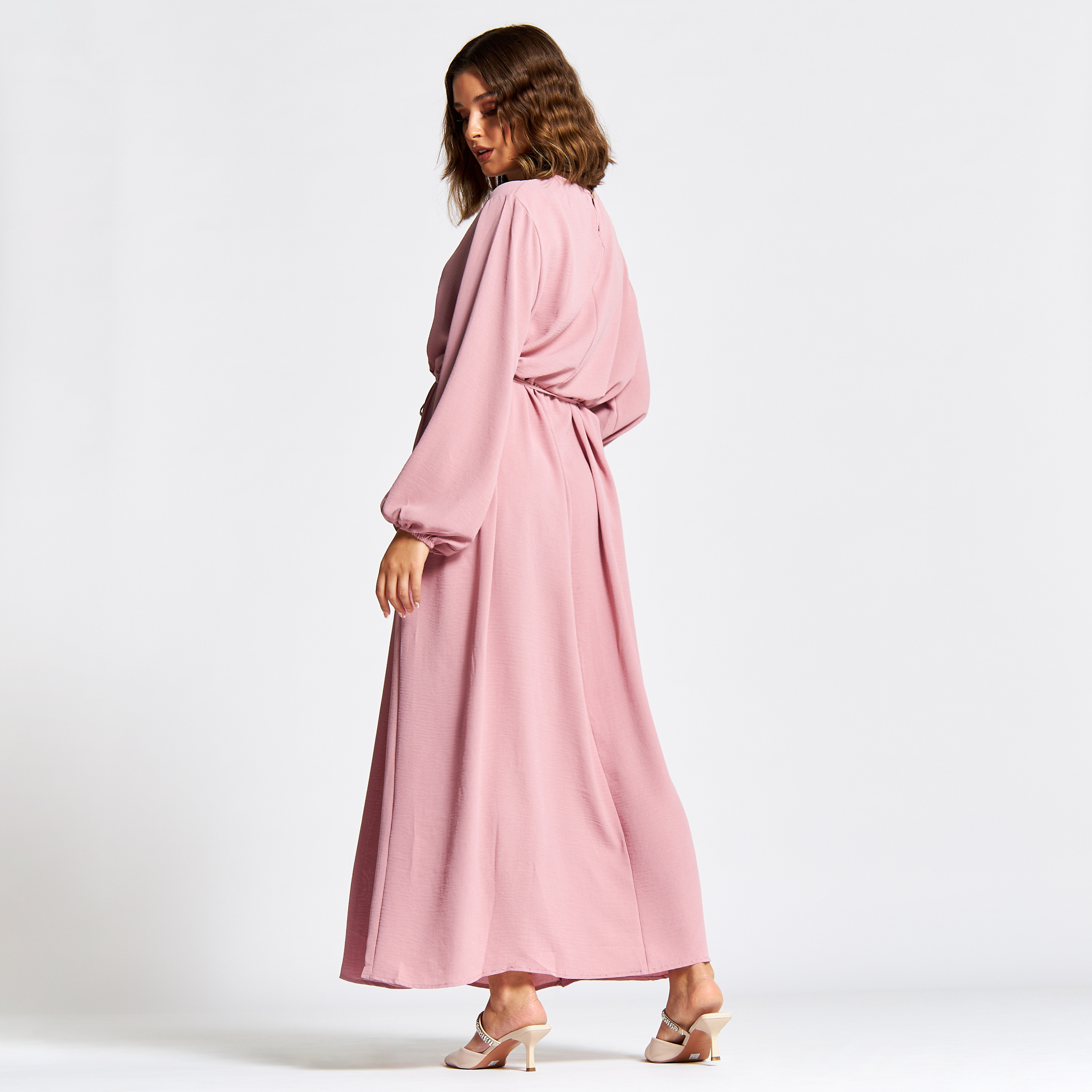Nukhbaa Embroidered Jalabiya with Tie-Up Belt-women-arabicclothing-jalabiyas-image-4