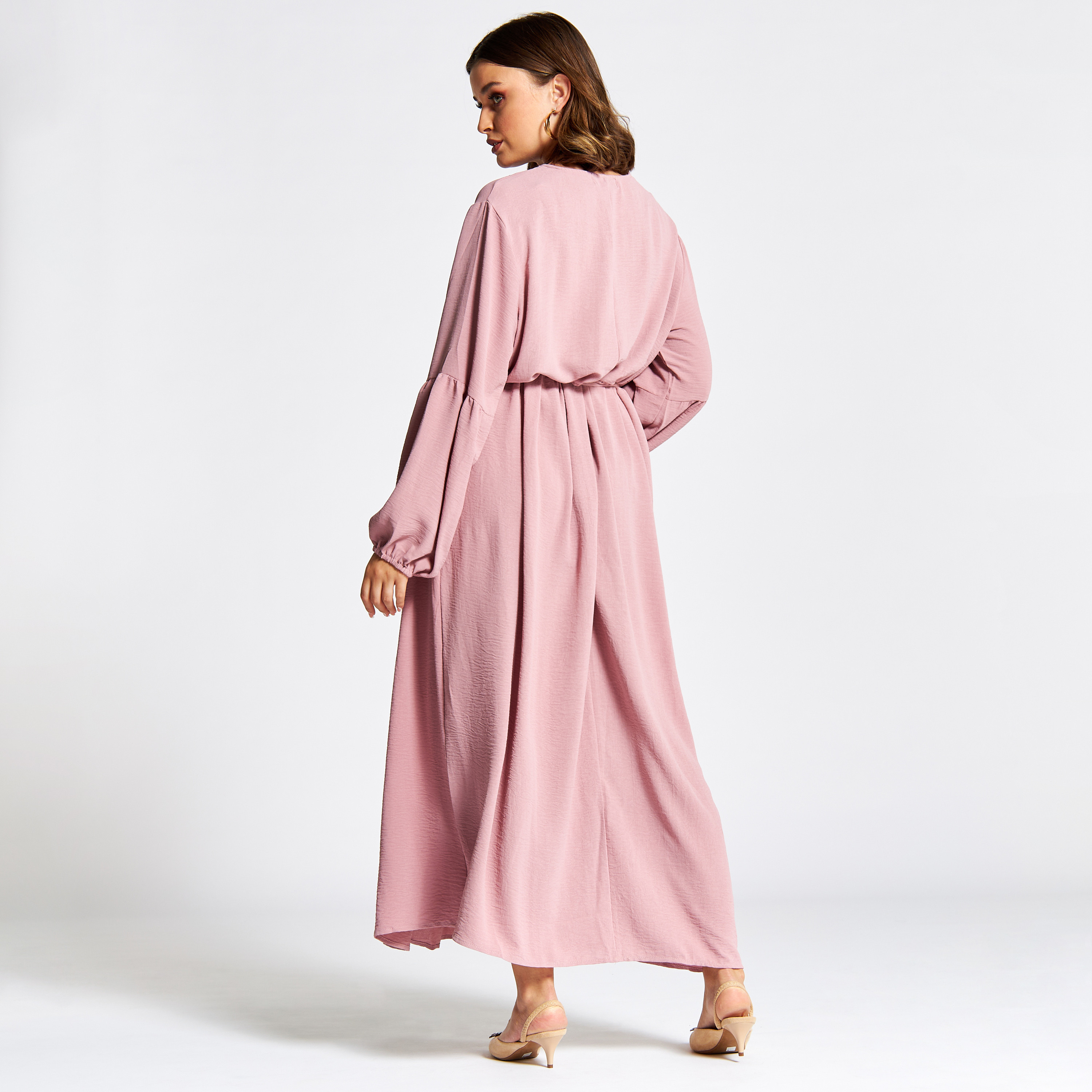 Nukhbaa Embroidered Jalabiya with Tie-Up Belt-women-arabicclothing-jalabiyas-image-4