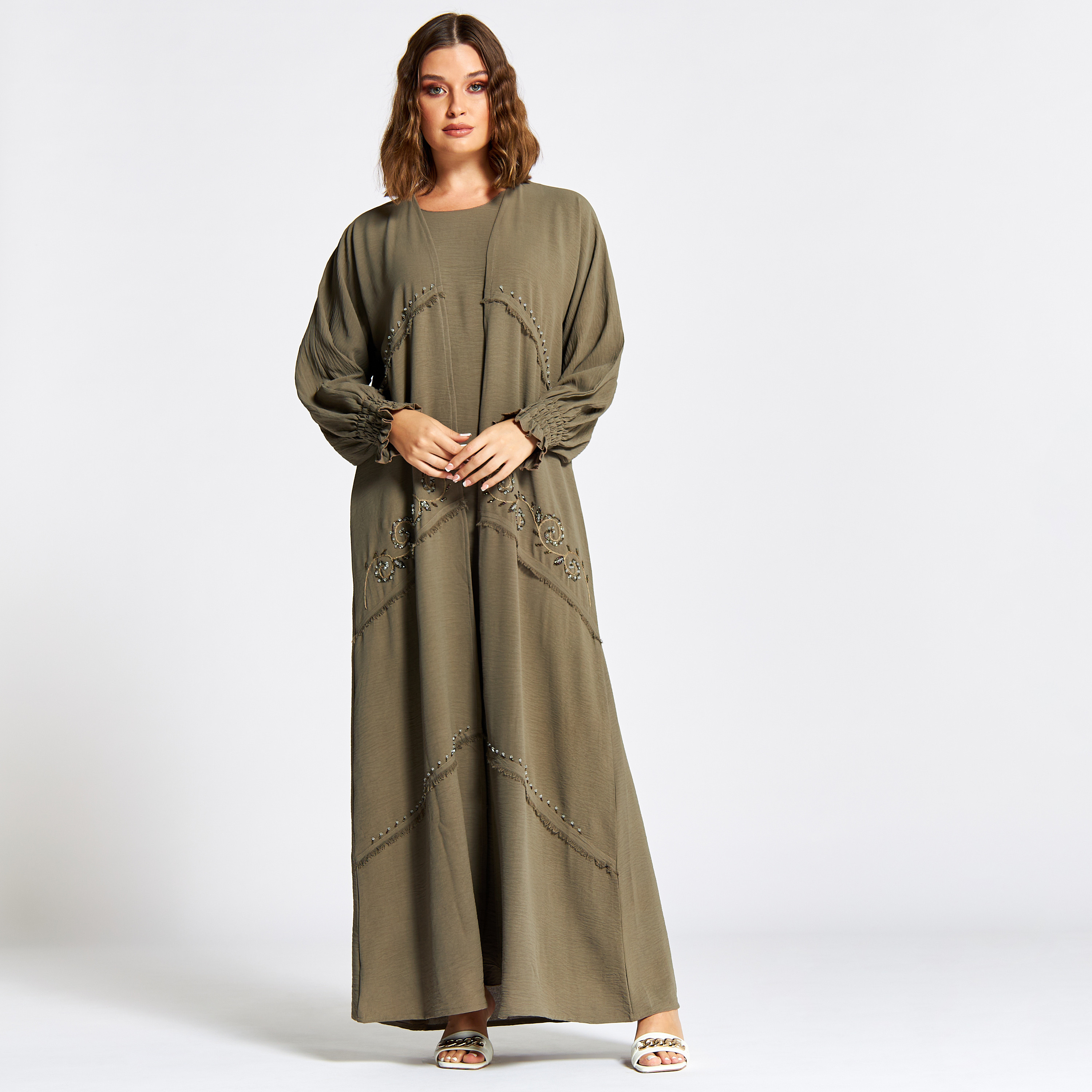 Nukhbaa Embellished Jalabiya with Inner and Hijab-women-arabicclothing-jalabiyas-image-3