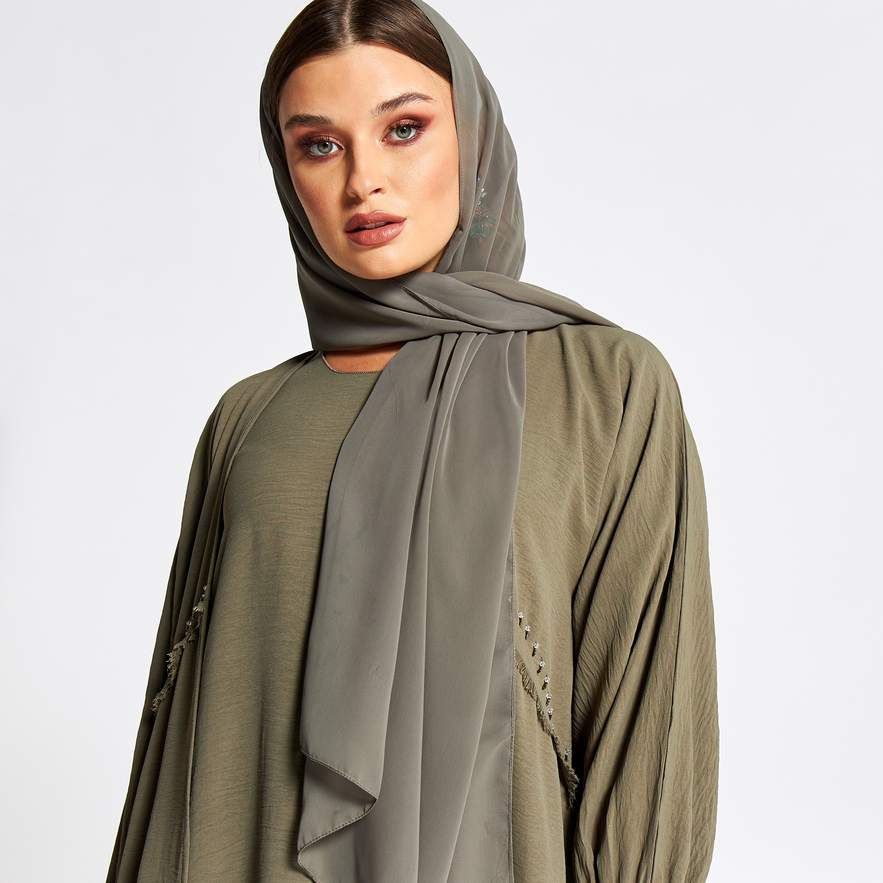 Nukhbaa Embellished Jalabiya with Inner and Hijab-women-arabicclothing-jalabiyas-image-4