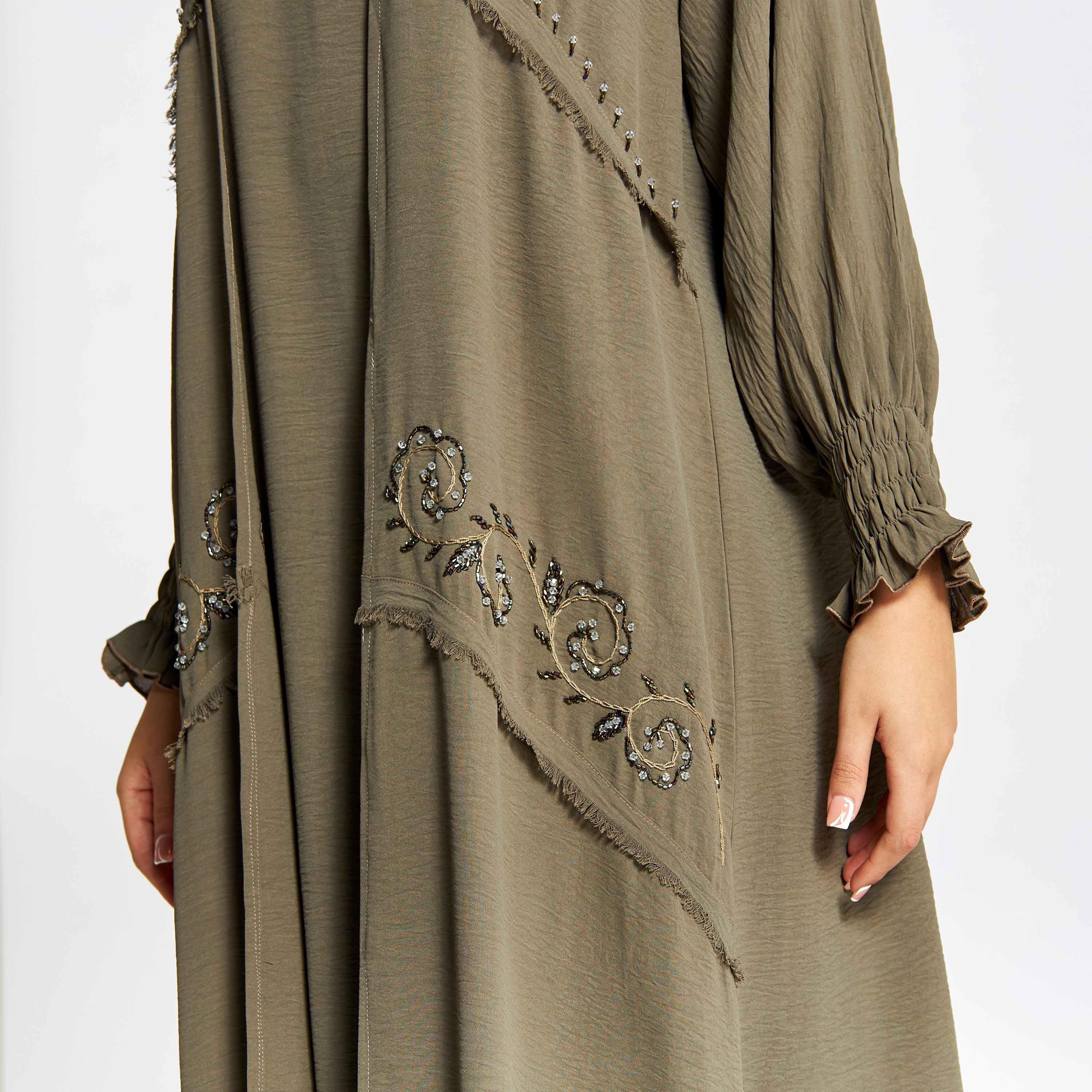 Nukhbaa Embellished Jalabiya with Inner and Hijab-women-arabicclothing-jalabiyas-image-5