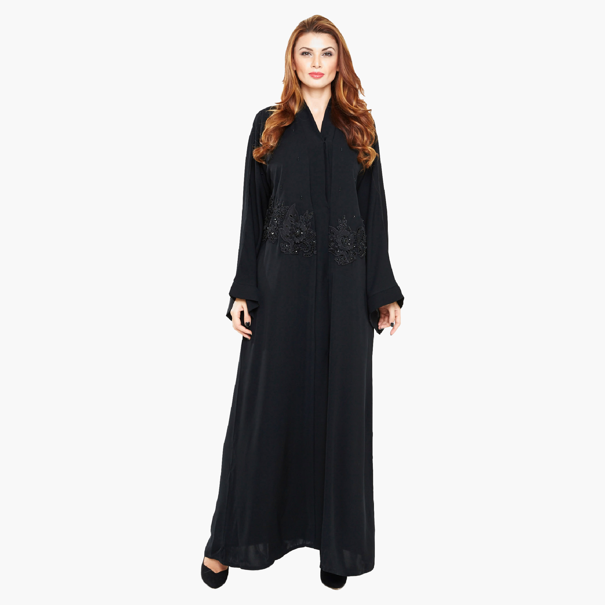 نخبة أسود عباية-women-arabicclothing-abayas-image-1