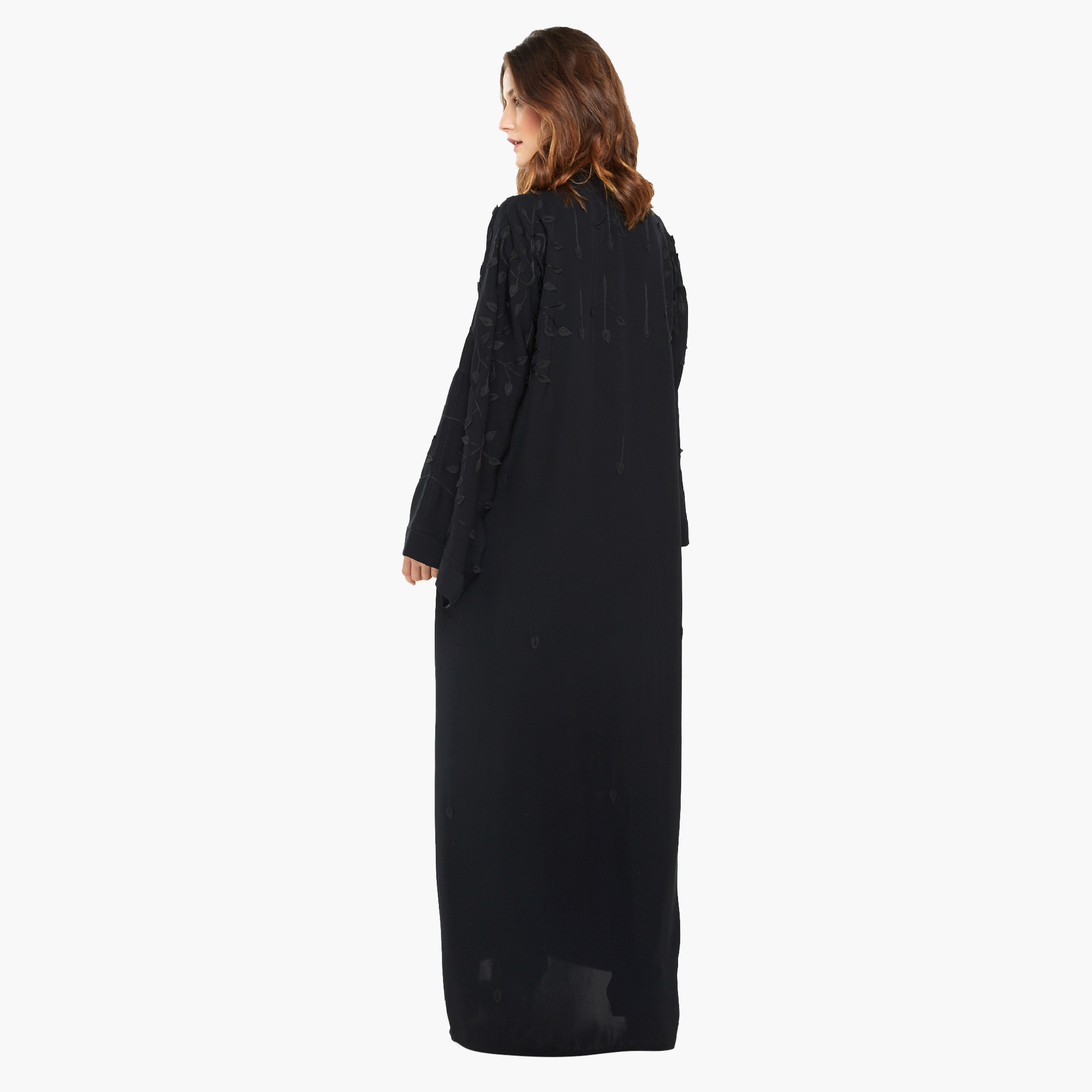 Nukhbaa Women Embroidered Black Abaya-women-arabicclothing-abayas-image-3