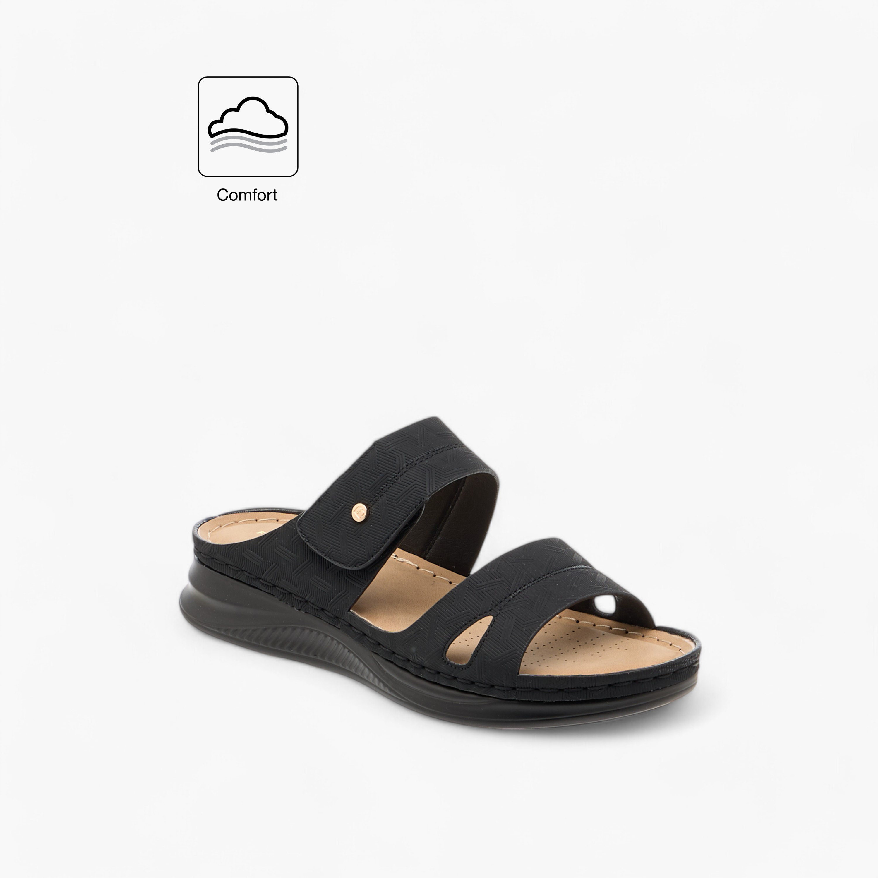 Flora Bella Stich Detail Slip-On Comfort Sandals-women-shoes-flats-sandals-image-2