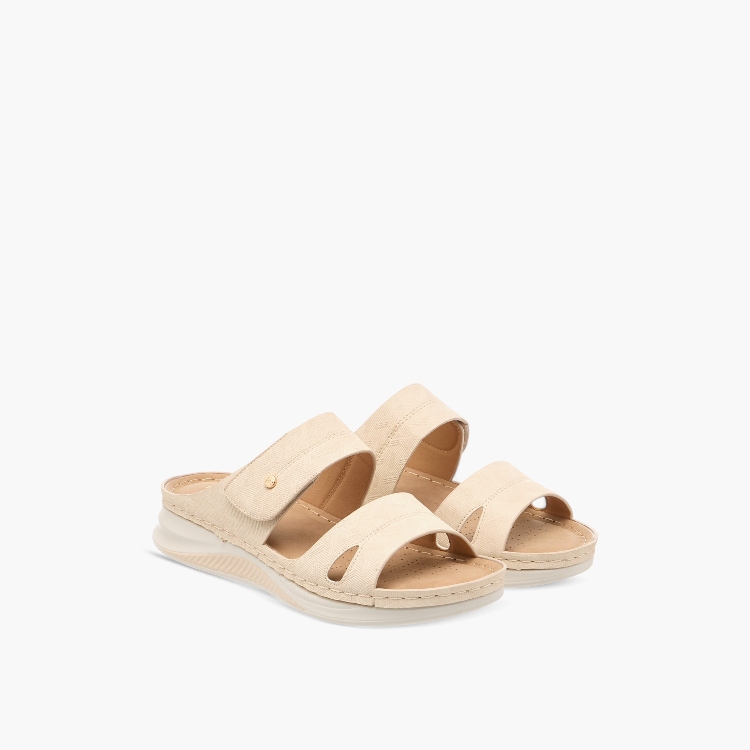 صندل مريح سهل الارتداء بتفاصيل غرز من فلورا بيلا-women-shoes-flats-sandals-image-1