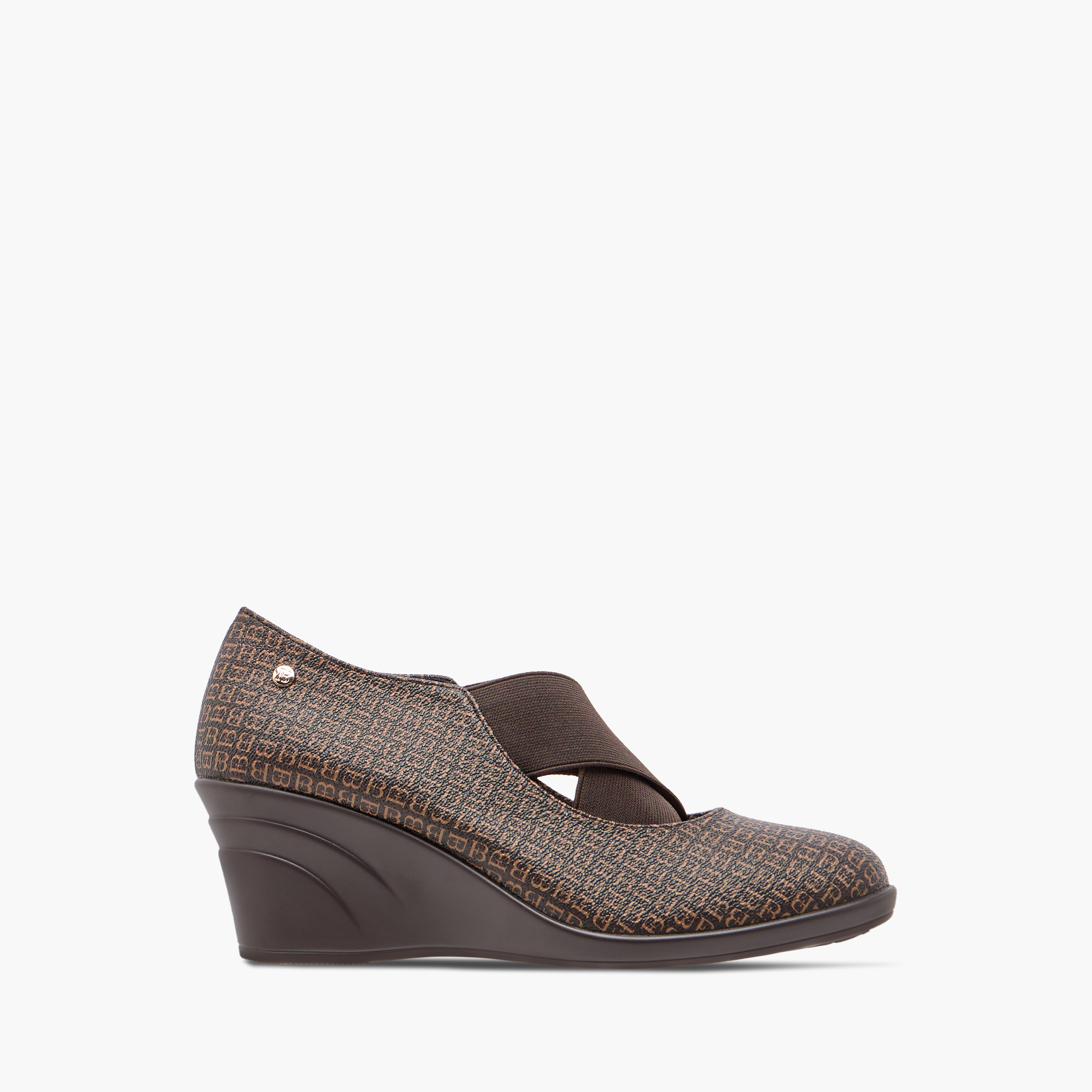 Flora Bella Monogram Printed Slip-On Pumps with Wedge Heels-women-shoes-heels-image-3
