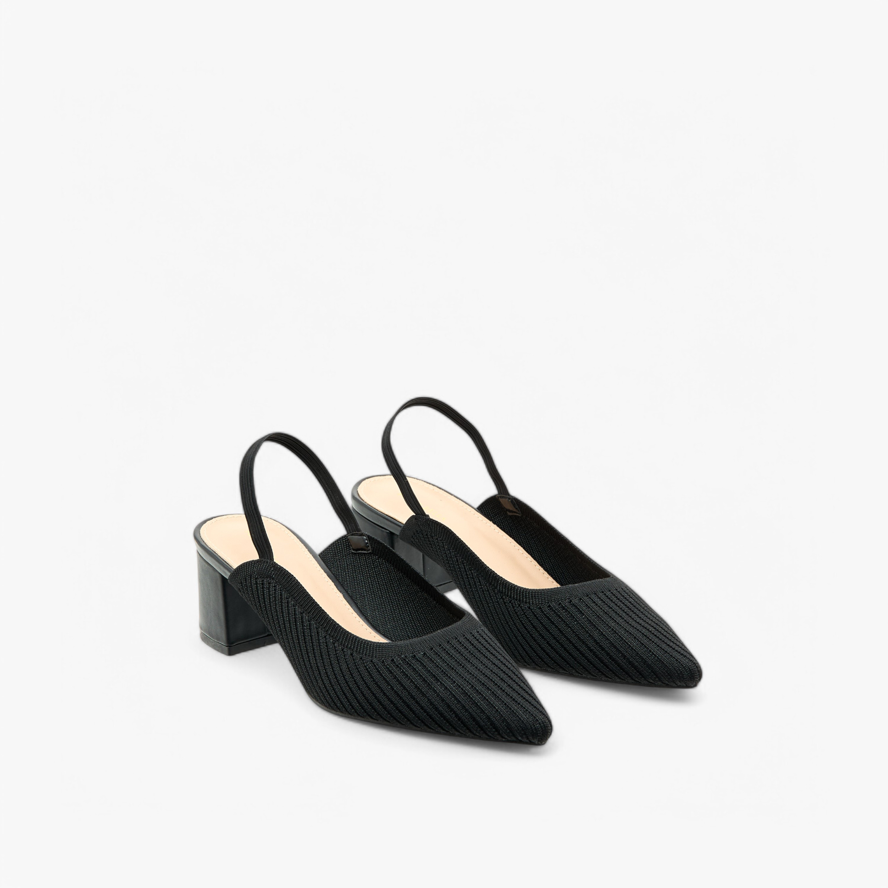 Flora Bella Textured Slingback Shoes with Block Heels-women-shoes-sandals-heeled-image-1