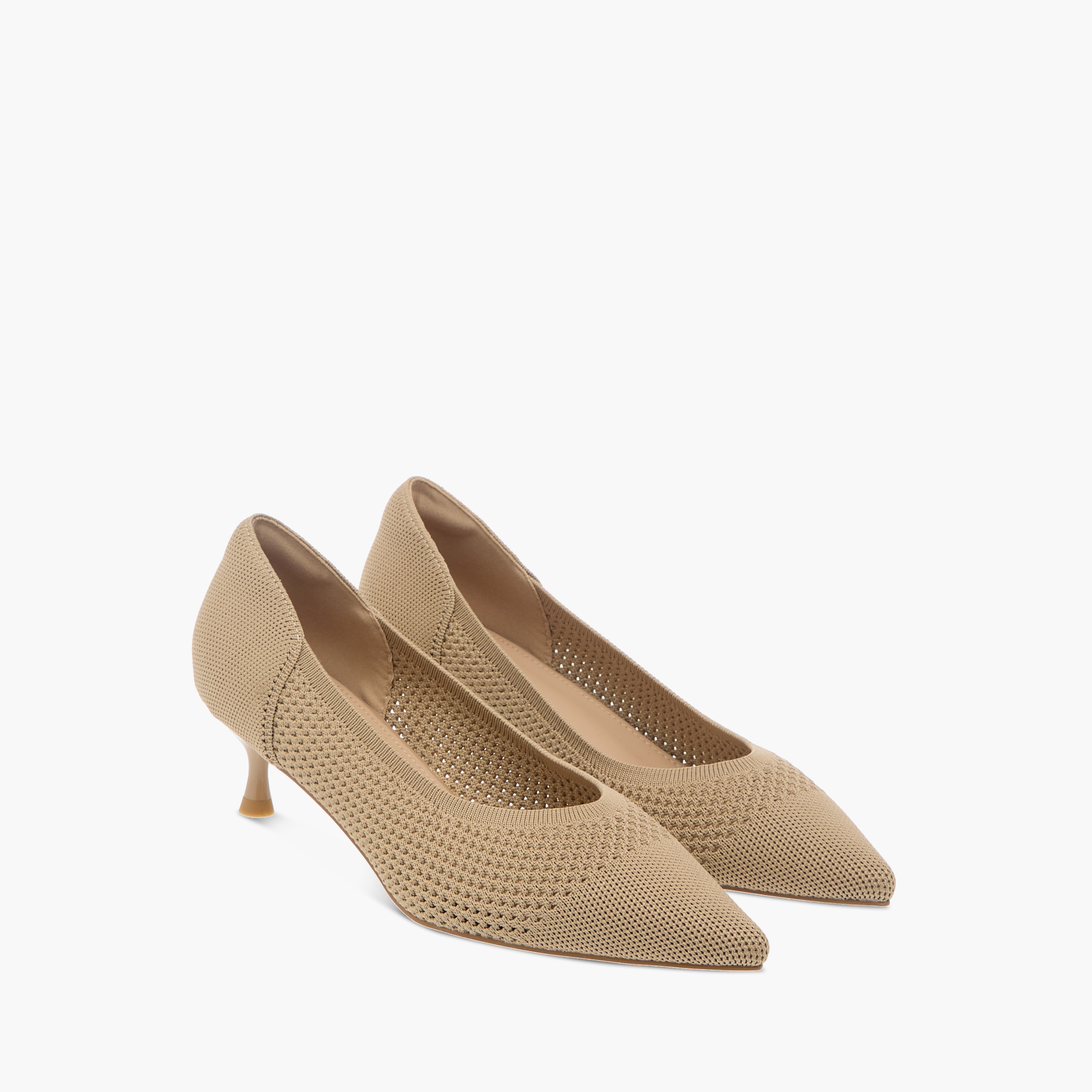 Flora Bella Textured  Slip-On Pumps with Kitten Heels-women-shoes-heels-image-1
