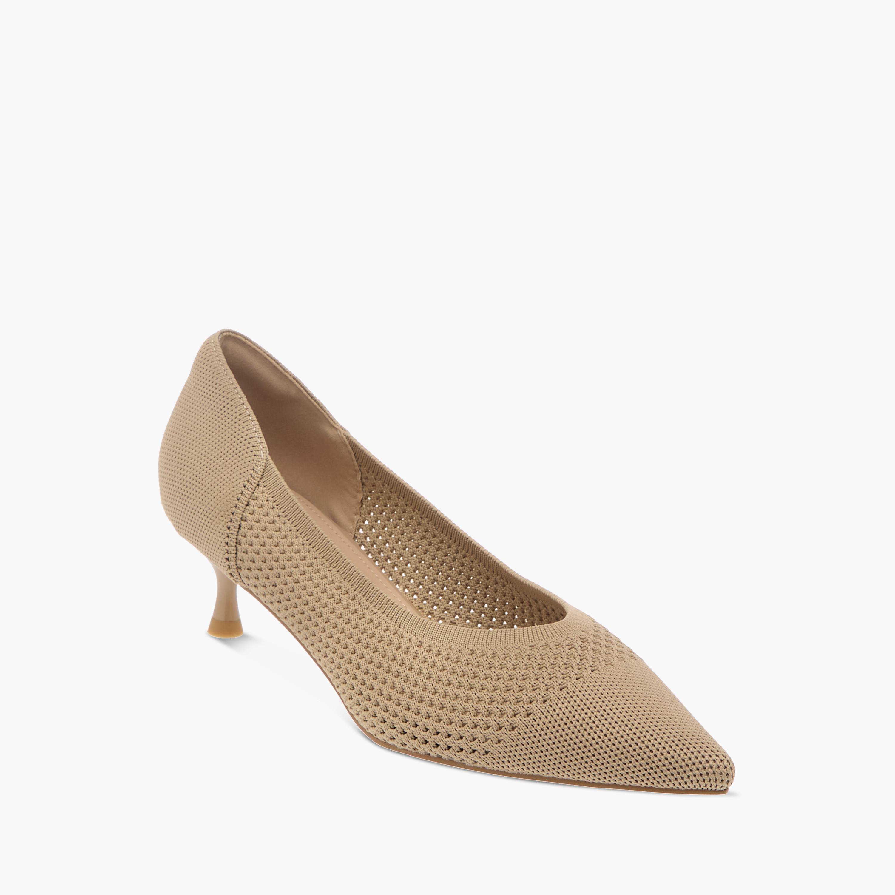 Flora Bella Textured  Slip-On Pumps with Kitten Heels-women-shoes-heels-image-2