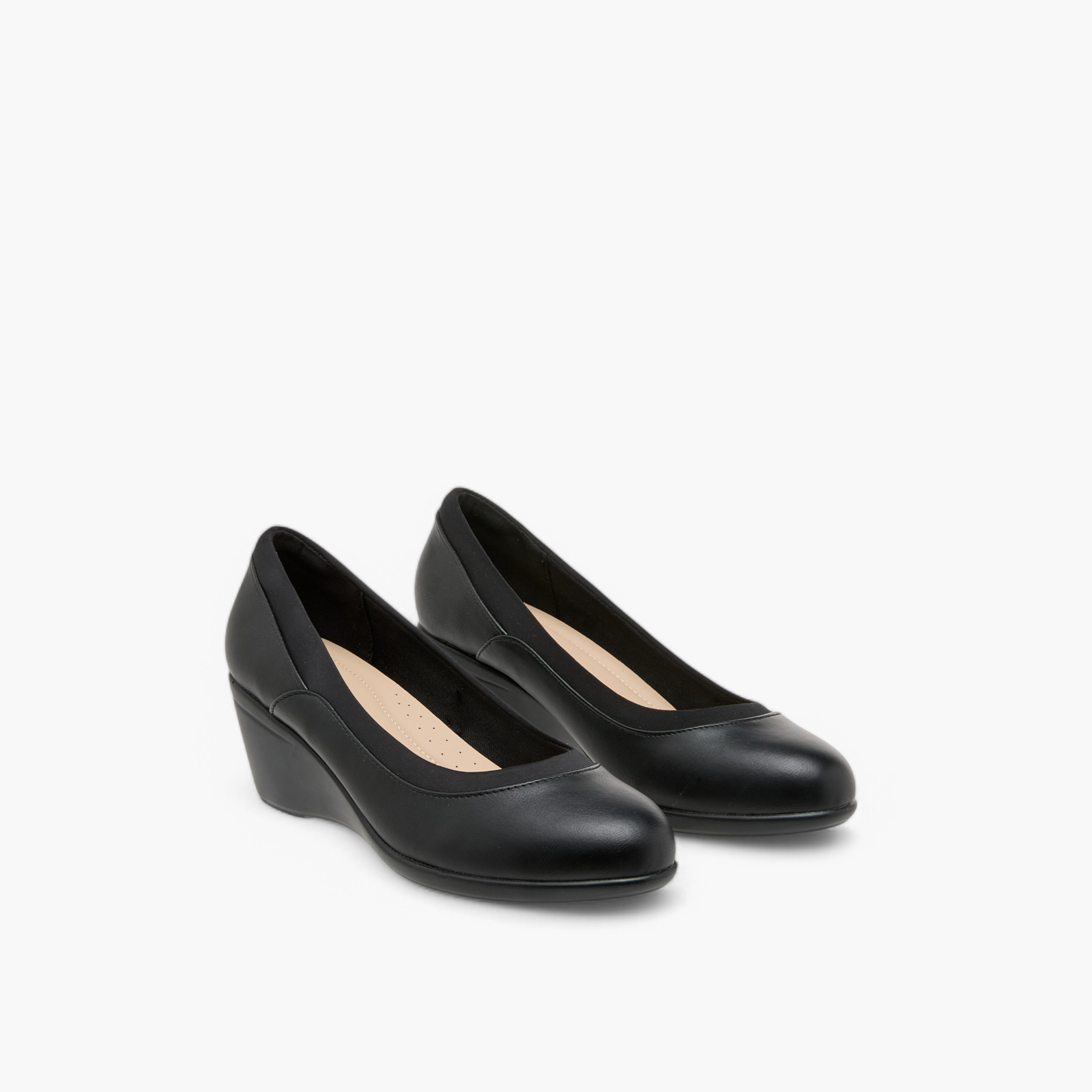 Flora Bella Solid Slip-On Comfort Shoes with Wedge Heels-women-shoes-ballerinas-image-1