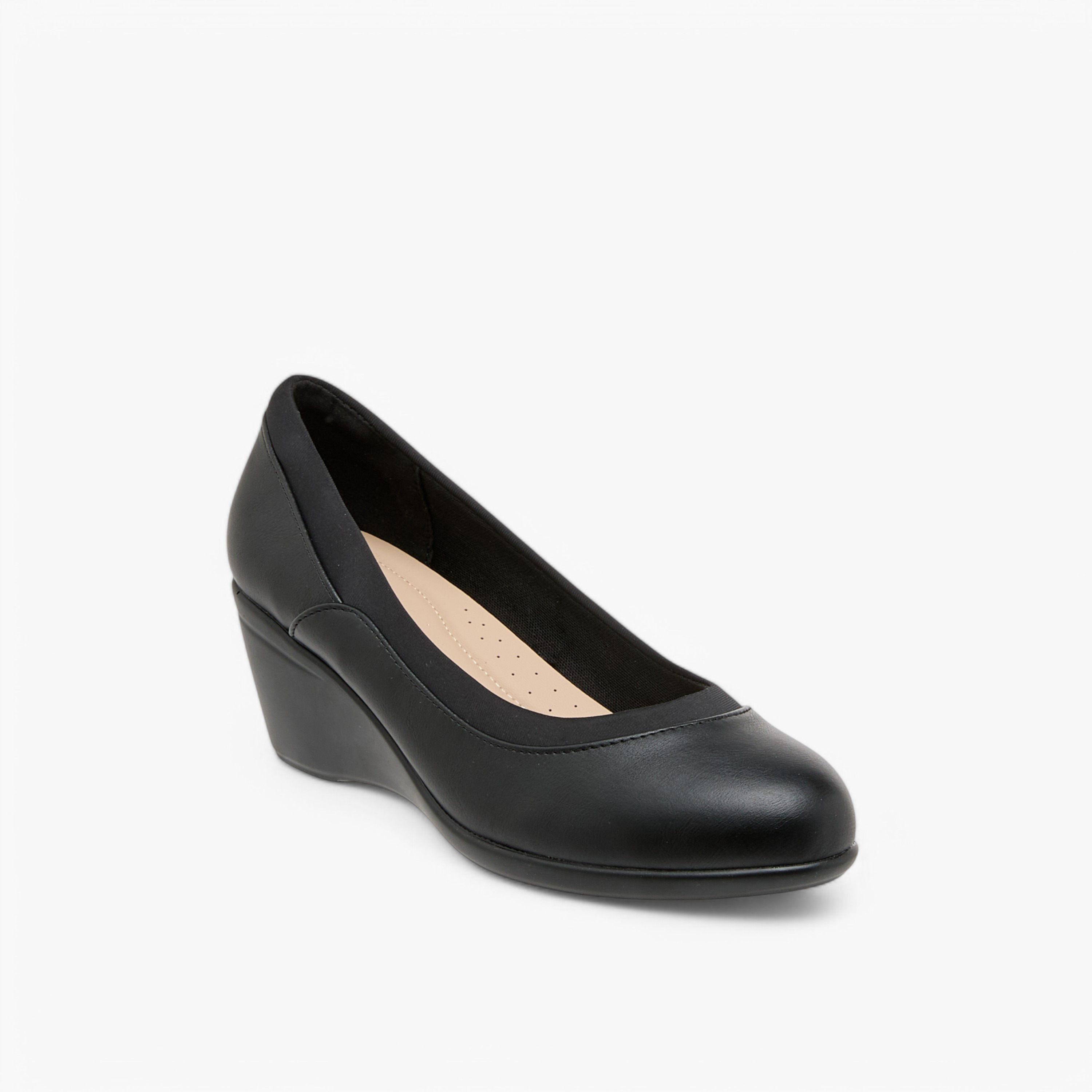 Flora Bella Solid Slip-On Comfort Shoes with Wedge Heels-women-shoes-ballerinas-image-2