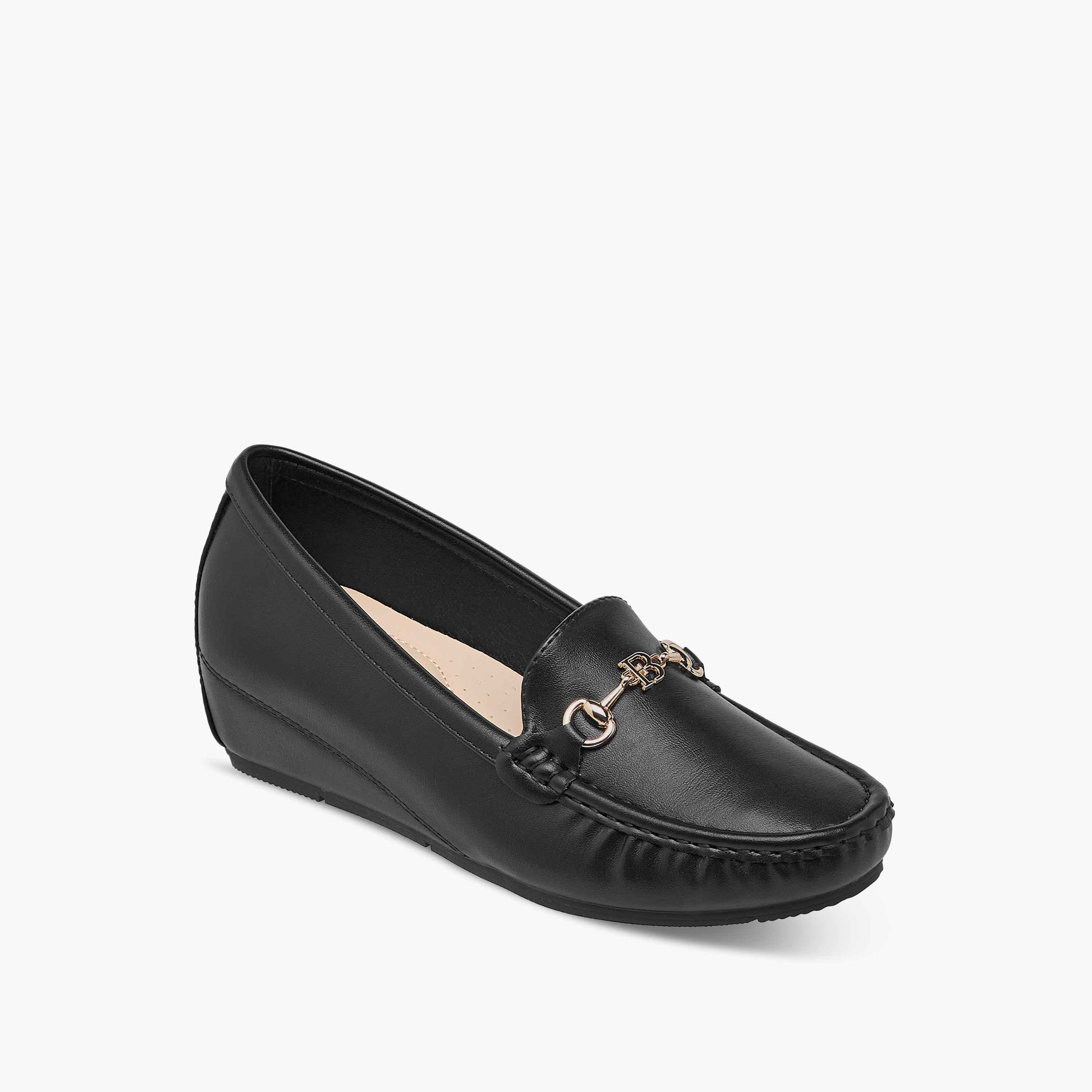 Flora Bella Metal Accent Slip-On Loafers with Wedge Heels-women-shoes-loafersandmoccasins-image-2