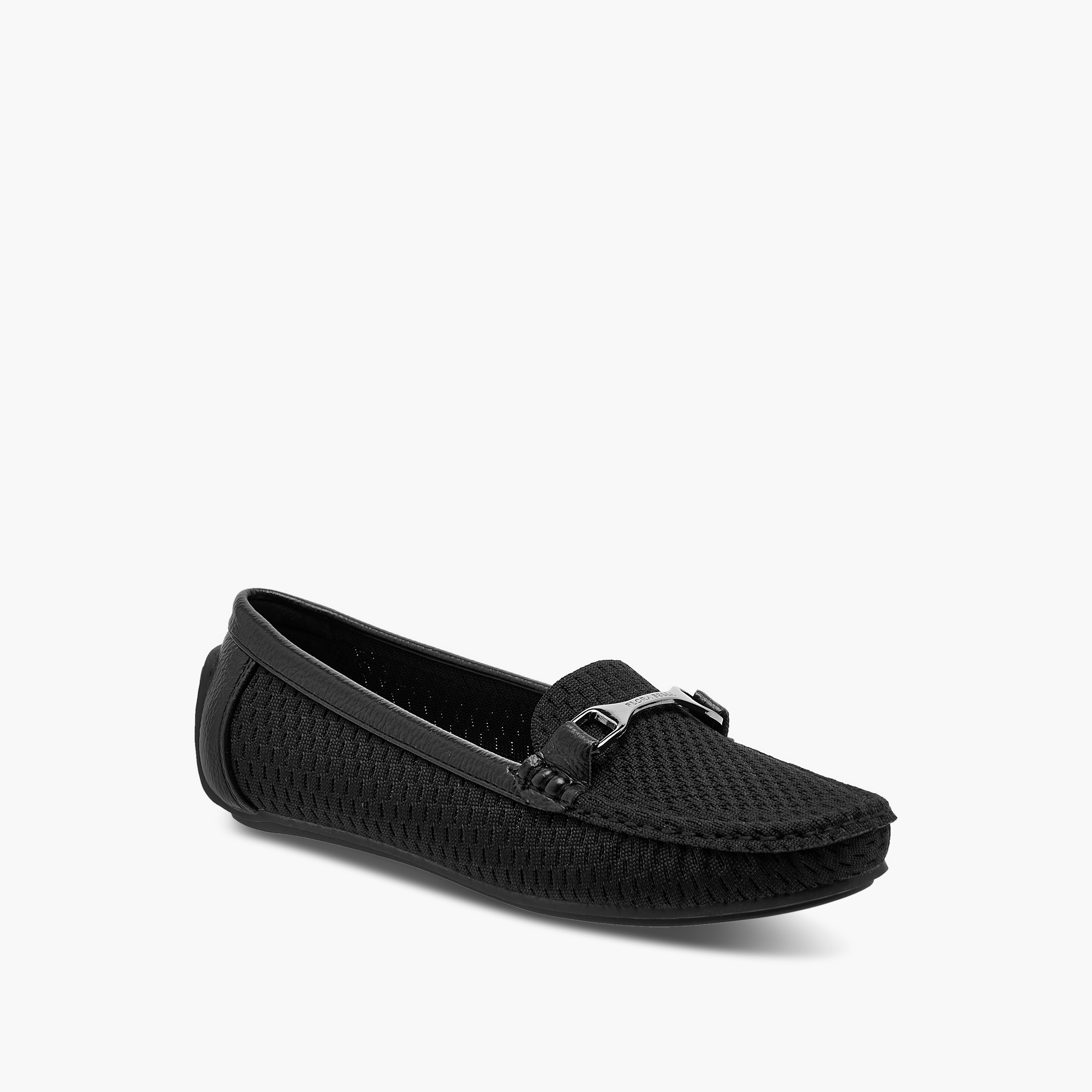 Flora Bella Textured Slip-On Loafers with Metal Accent-women-shoes-flats-loafers-image-2