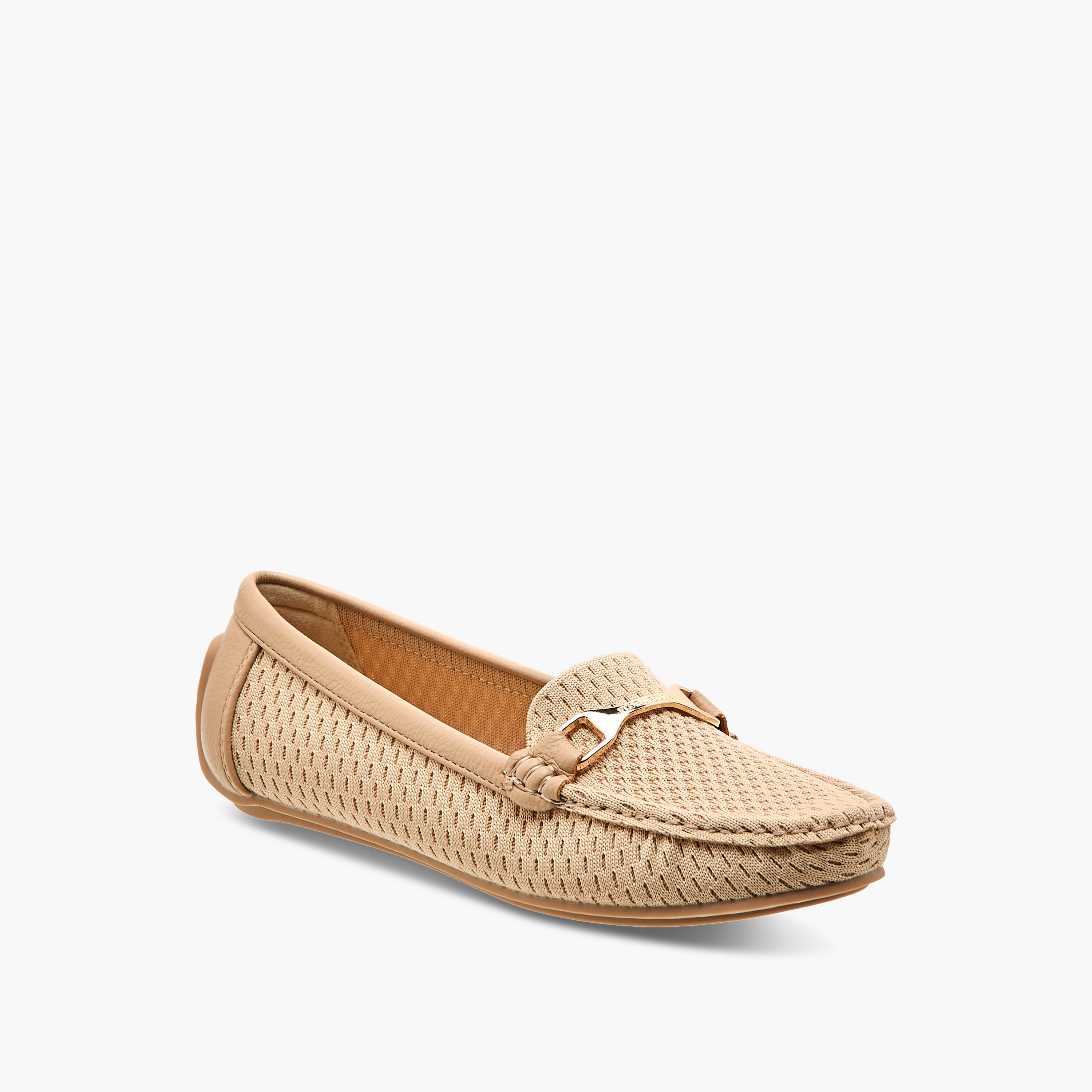 Flora Bella Textured Slip-On Loafers with Metal Accent-women-shoes-flats-loafers-image-2