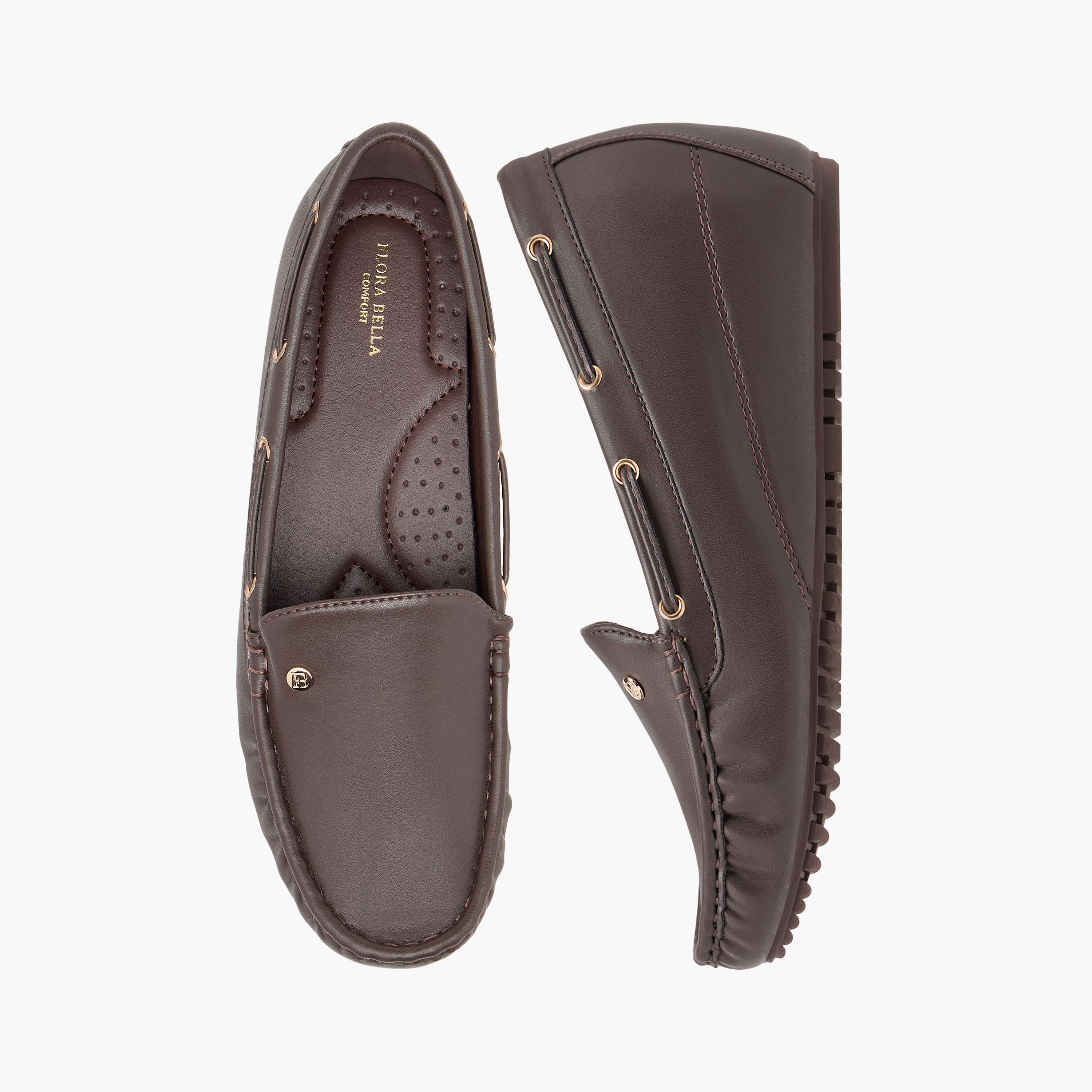 Flora Bella Solid Slip-On Wedge Heel Loafers-women-shoes-flats-loafers-image-1