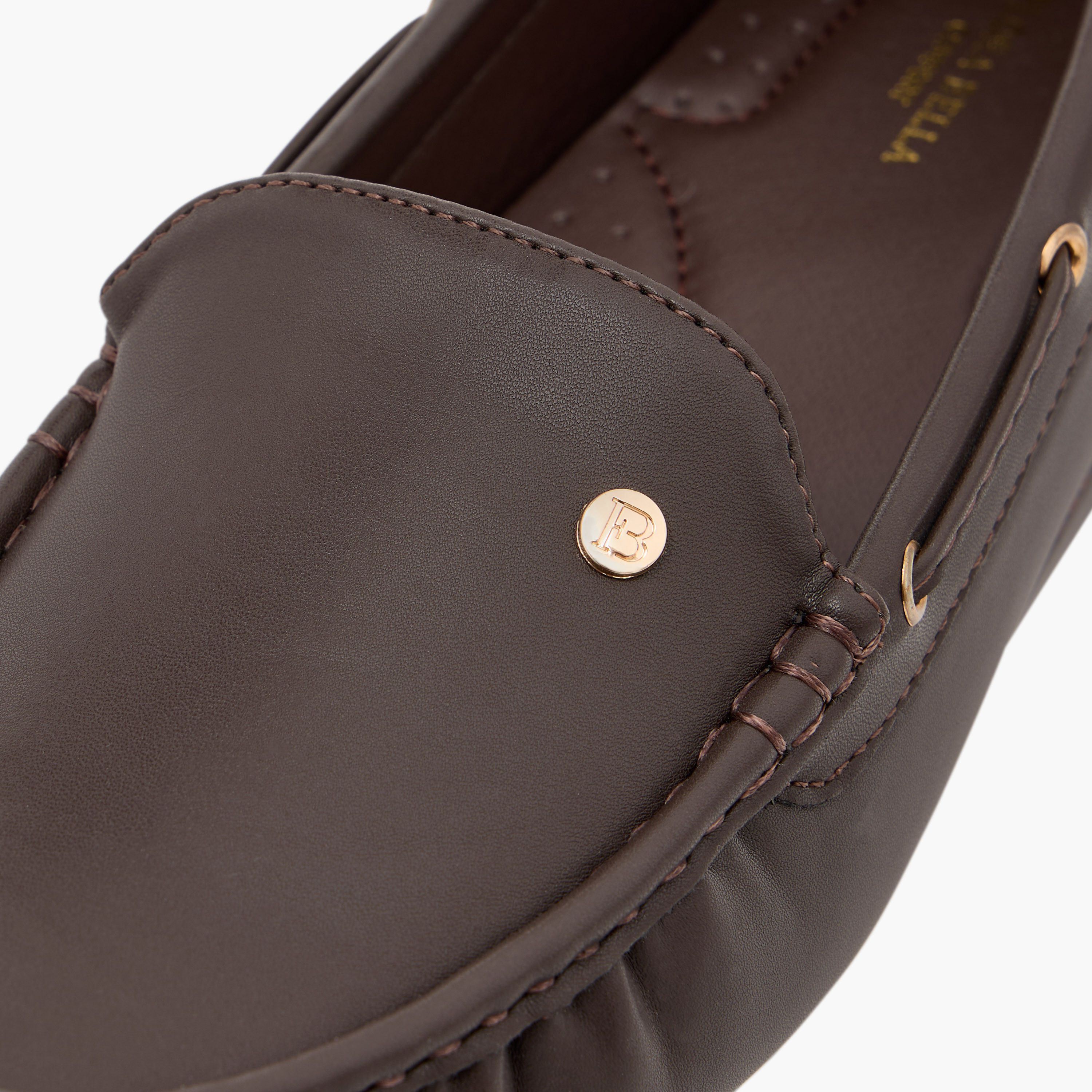 حذاء سهل الارتداء سادة بكعب سميك من فلورا بيلا-women-shoes-flats-loafers-image-9