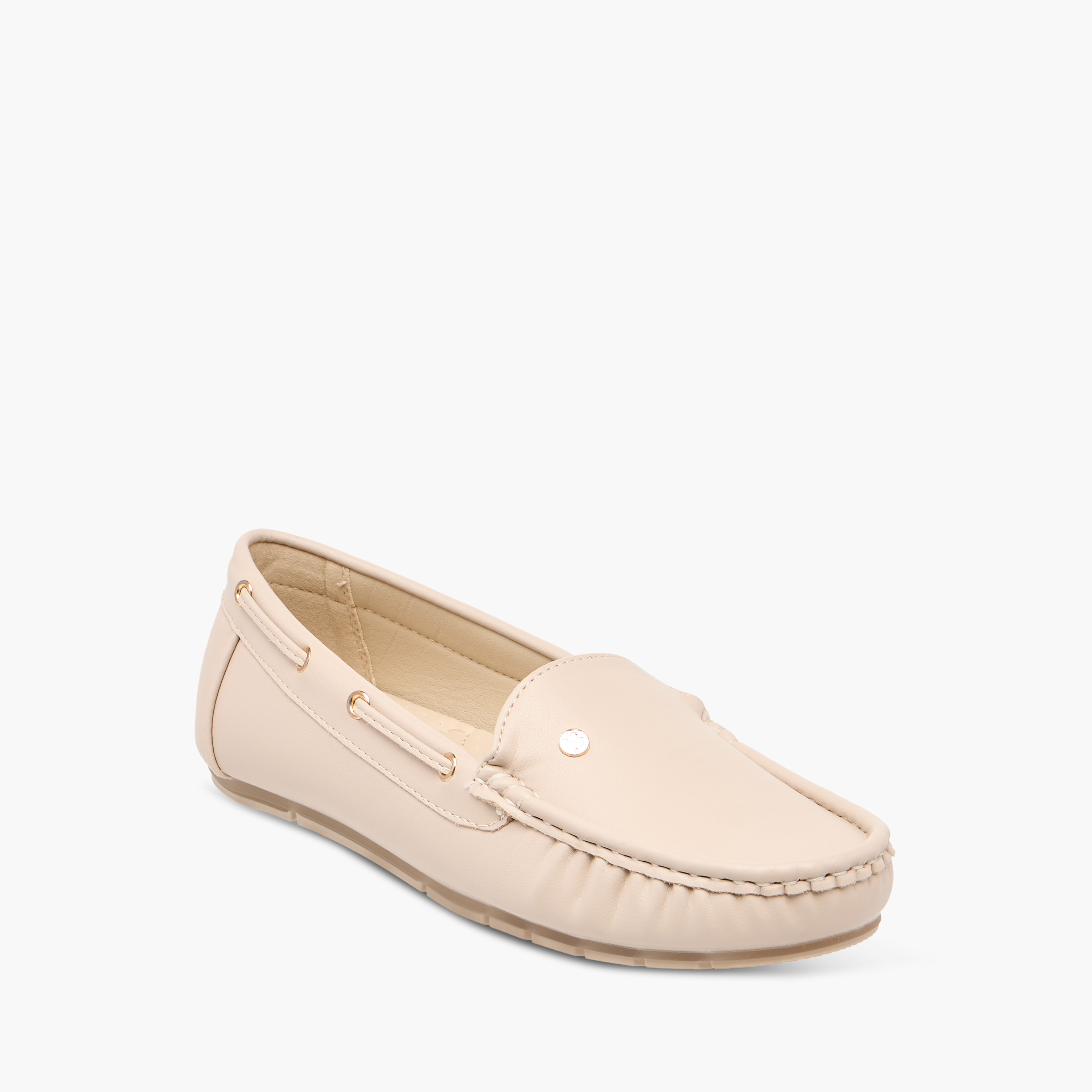 Flora Bella Solid Loafers with Lace Inserts-women-shoes-flats-loafers-image-2