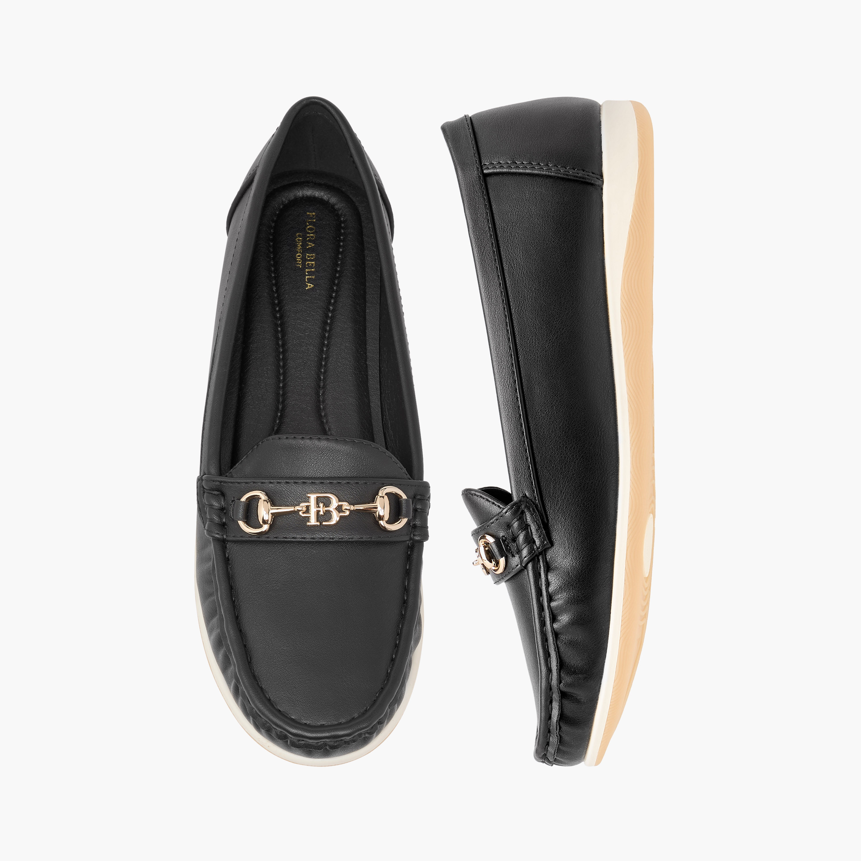 حذاء سادة سهل الارتداء بزينة إبزيم من فلورا بيلا-women-shoes-flats-loafers-image-1