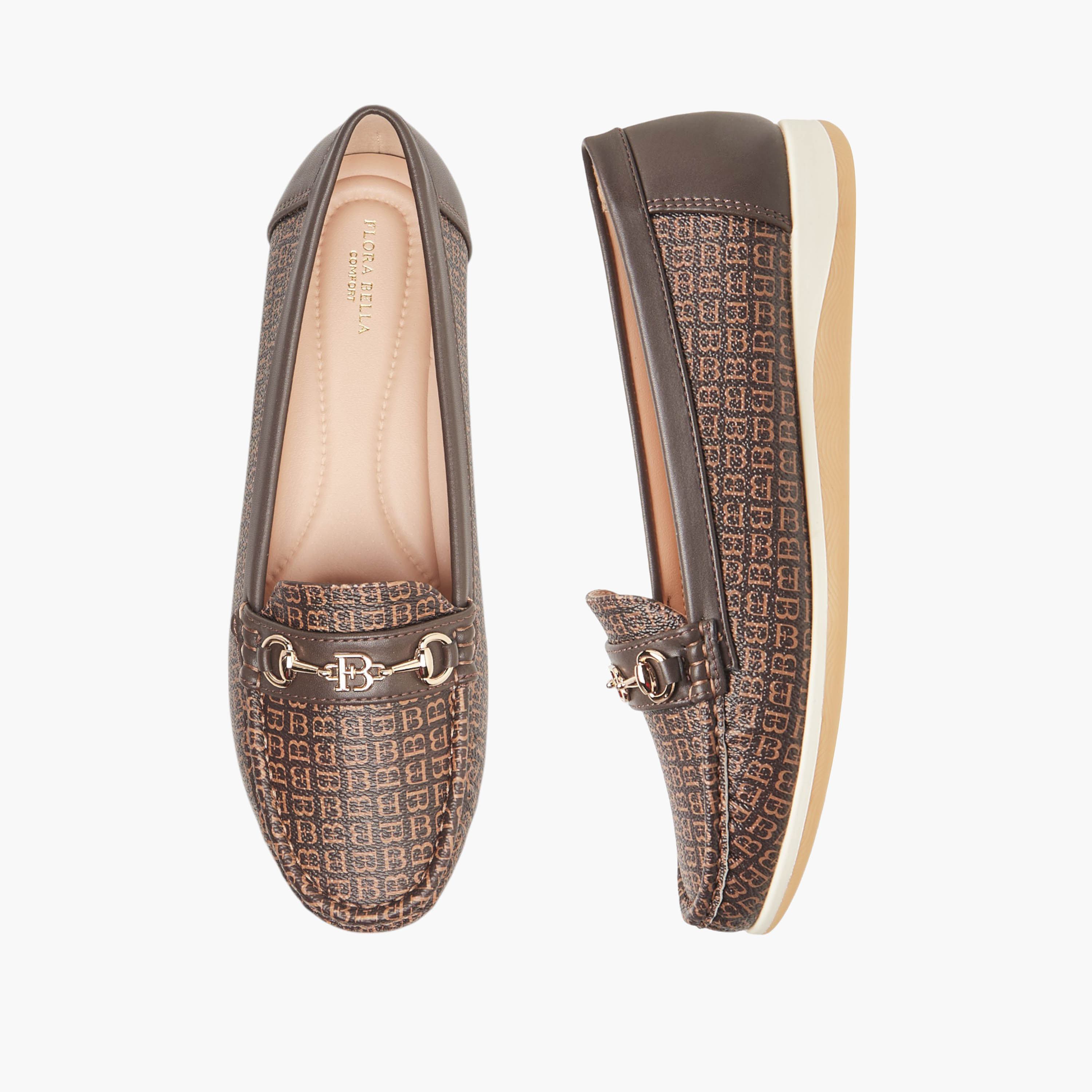 حذاء سادة سهل الارتداء بزينة إبزيم من فلورا بيلا-women-shoes-flats-loafers-image-1