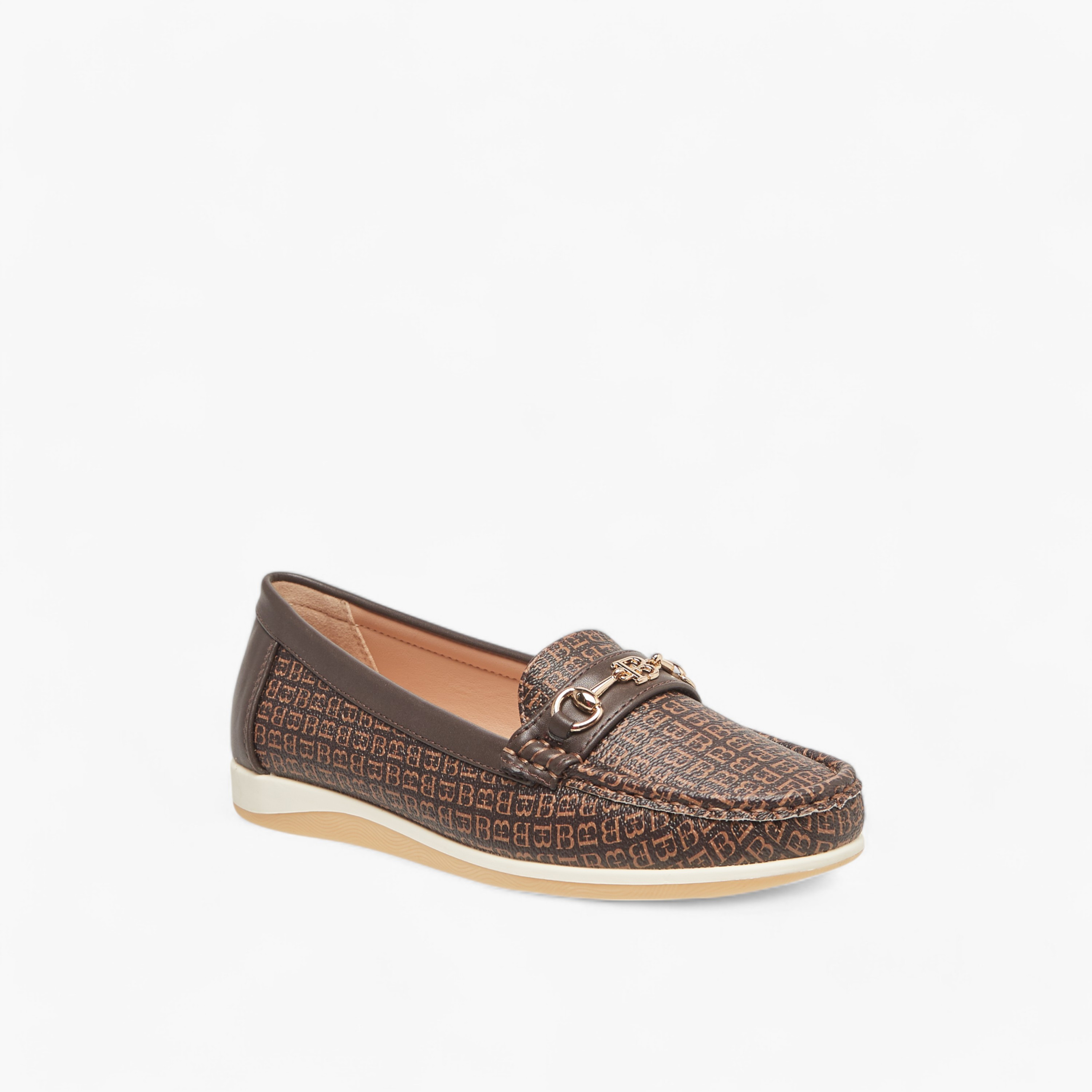 حذاء سادة سهل الارتداء بزينة إبزيم من فلورا بيلا-women-shoes-flats-loafers-image-2
