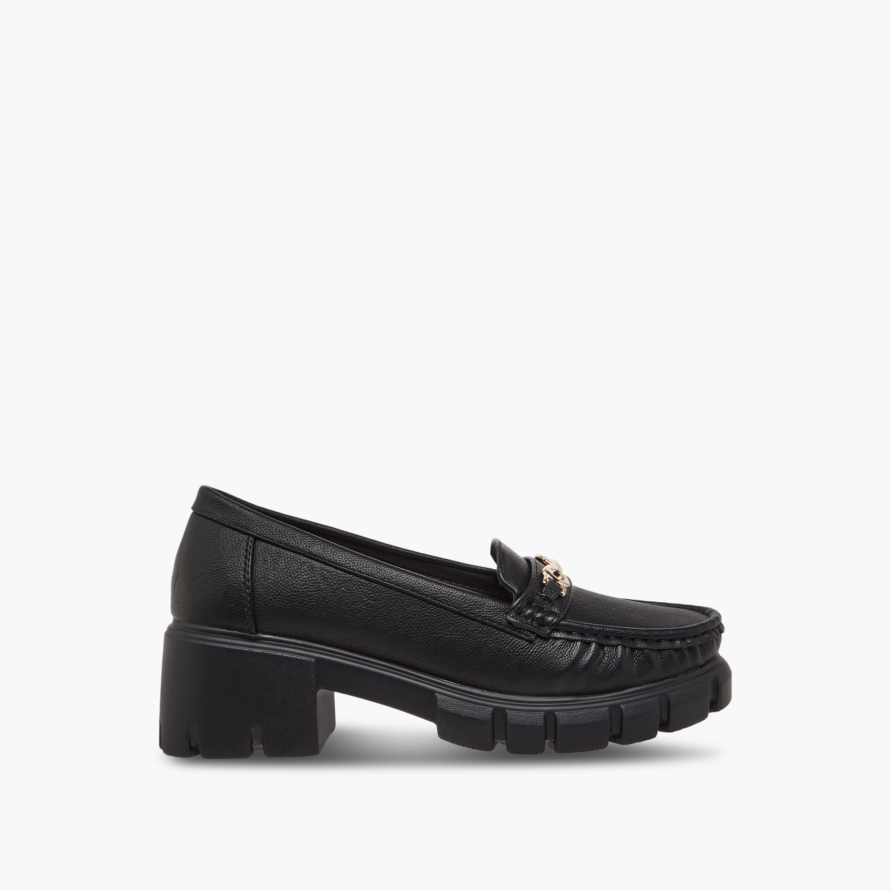 Flora Bella Women Metallic Detail Block Heel Loafers-women-shoes-heels-image-3