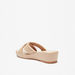 Le Confort Quilted Cross Strap Sandals with Flatform Heels-Women%27s Flat Sandals-thumbnailMobile-2