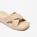 Le Confort Quilted Cross Strap Sandals with Flatform Heels-Women%27s Flat Sandals-thumbnailMobile-6