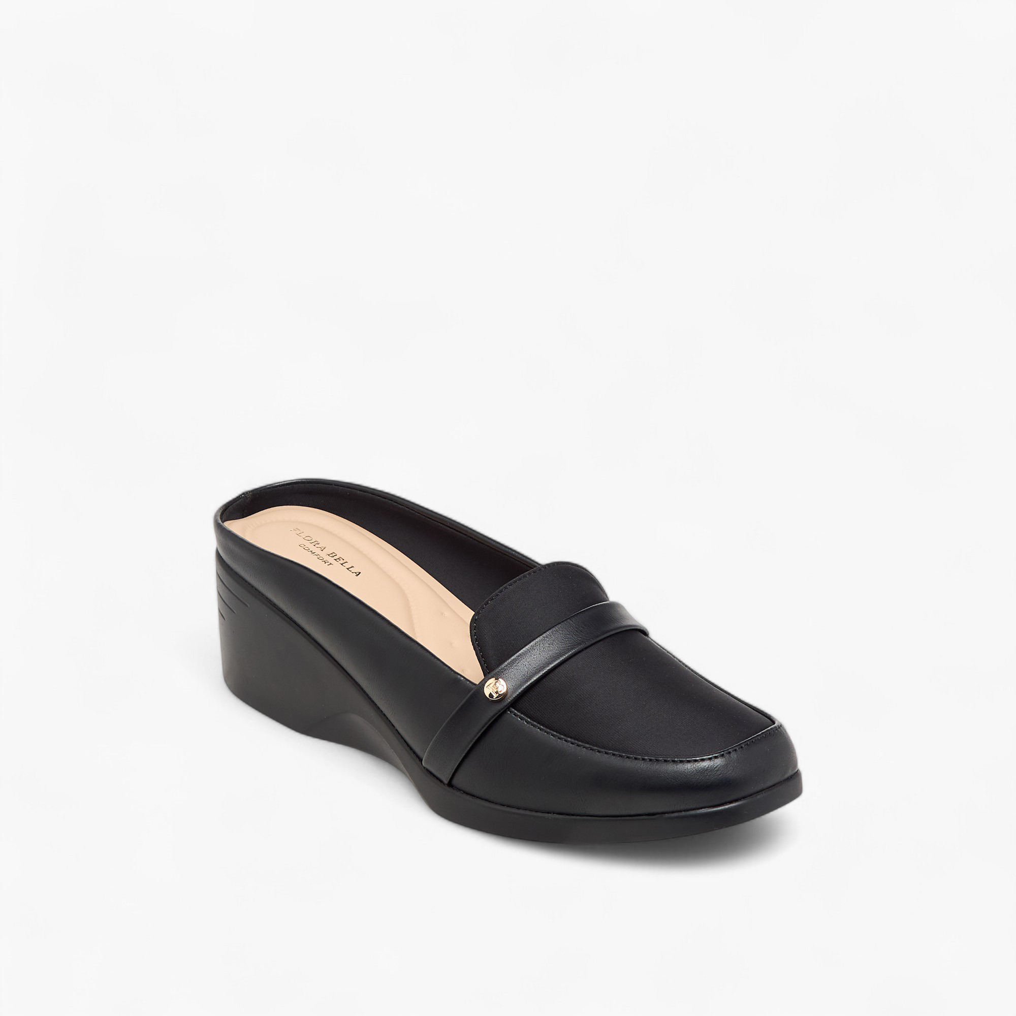 حذاء ميول سادة سهل الارتداء بكعب ويدج من فلورا بيلا-women-shoes-heels-image-2