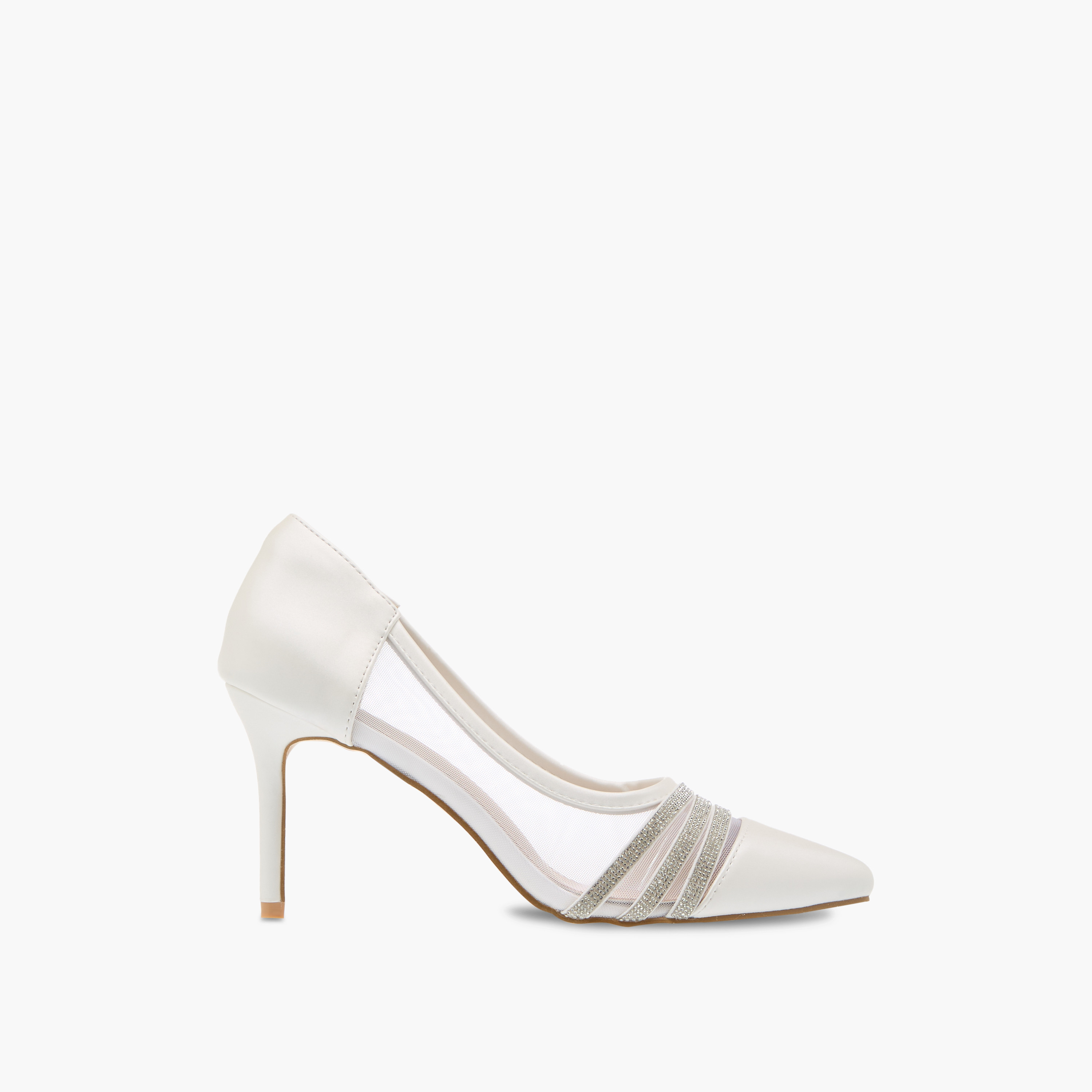 Flora Bella Women's Metallic Stilettos with Rhinestones and Slip-On Closure-women-shoes-heels-image-3