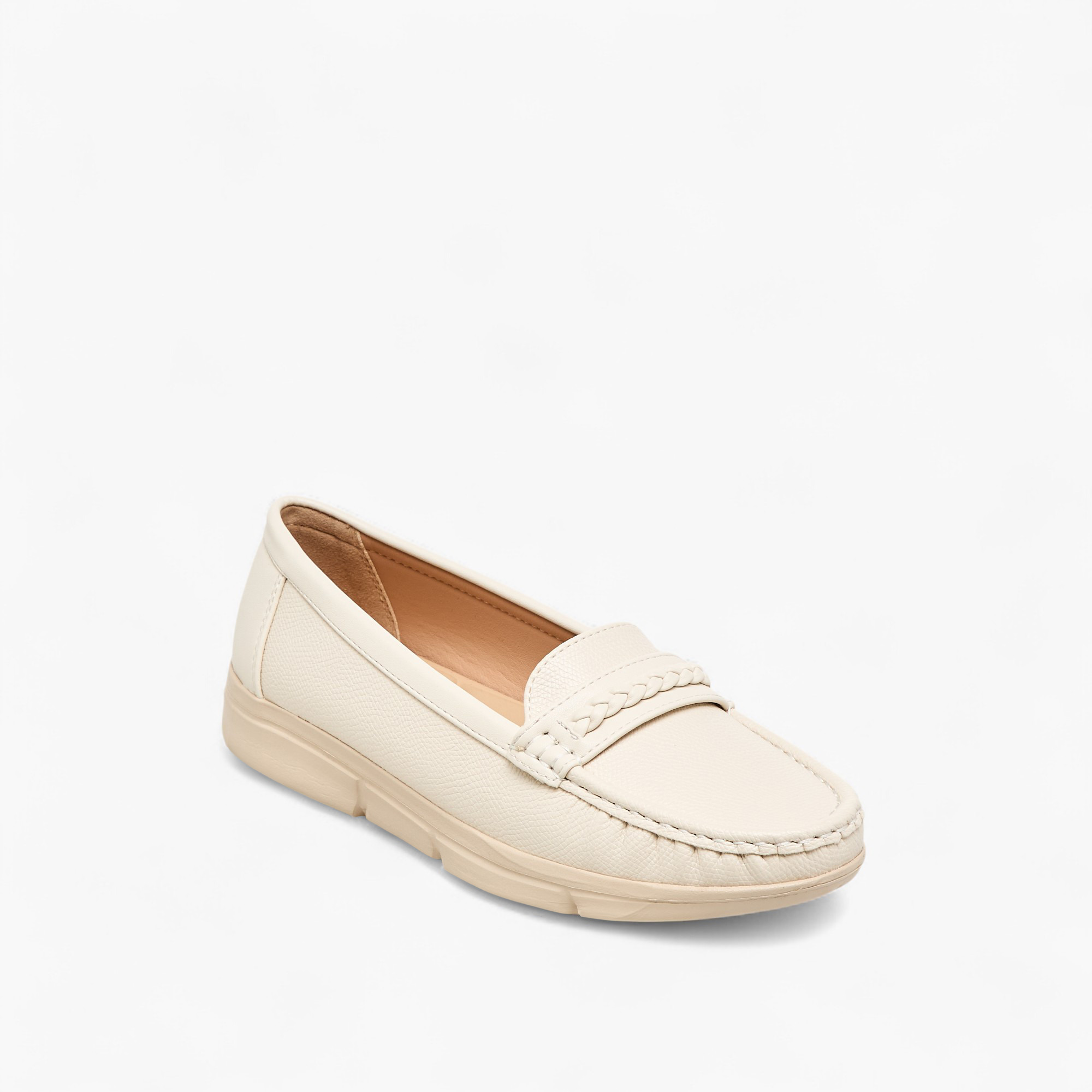 Flora Bella Textured Slip-On Loafers with Braid Detail-women-shoes-loafersandmoccasins-image-2