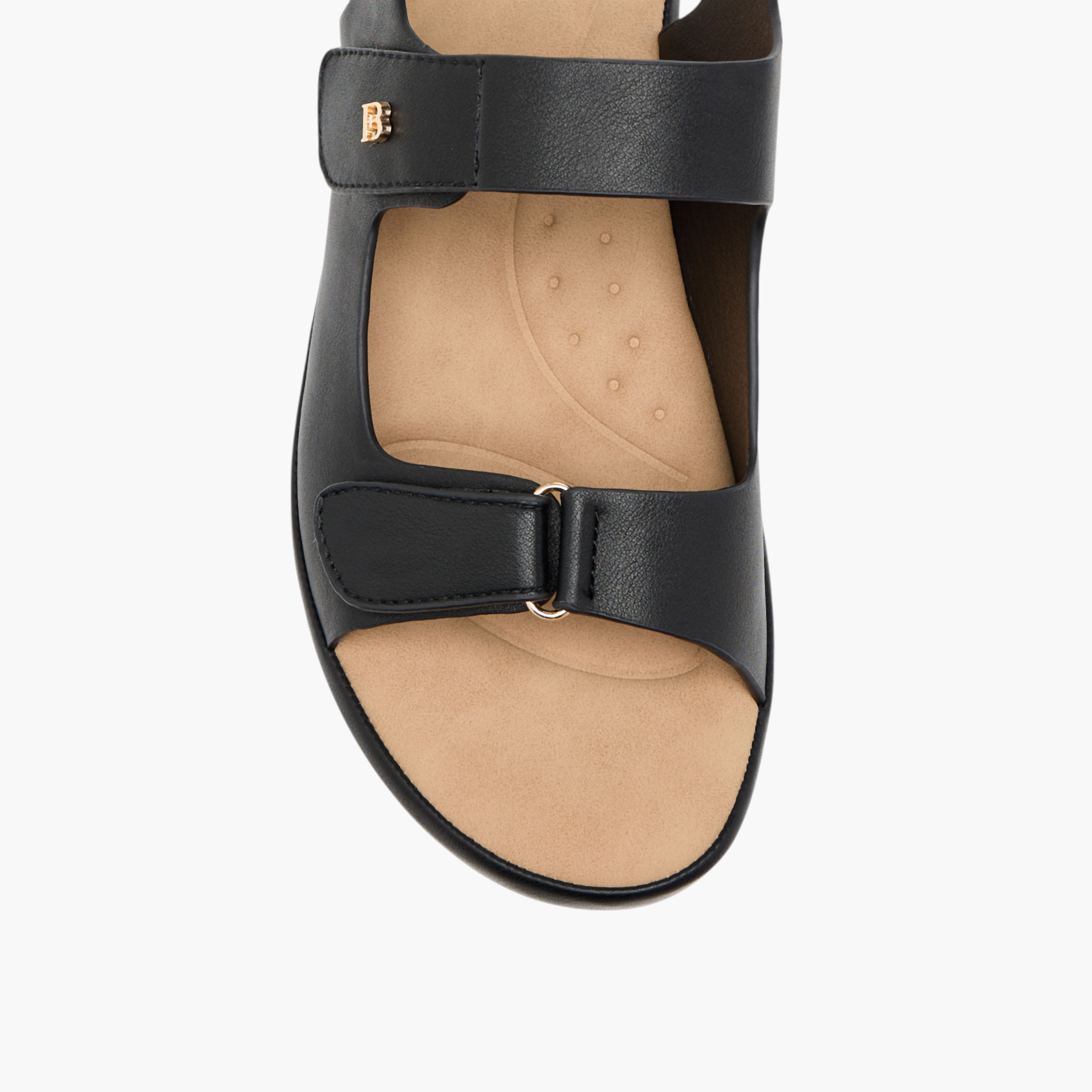 صندل مريح سادة بشريط إغلاق لاصق من فلورا بيلا-women-shoes-flats-sandals-image-3
