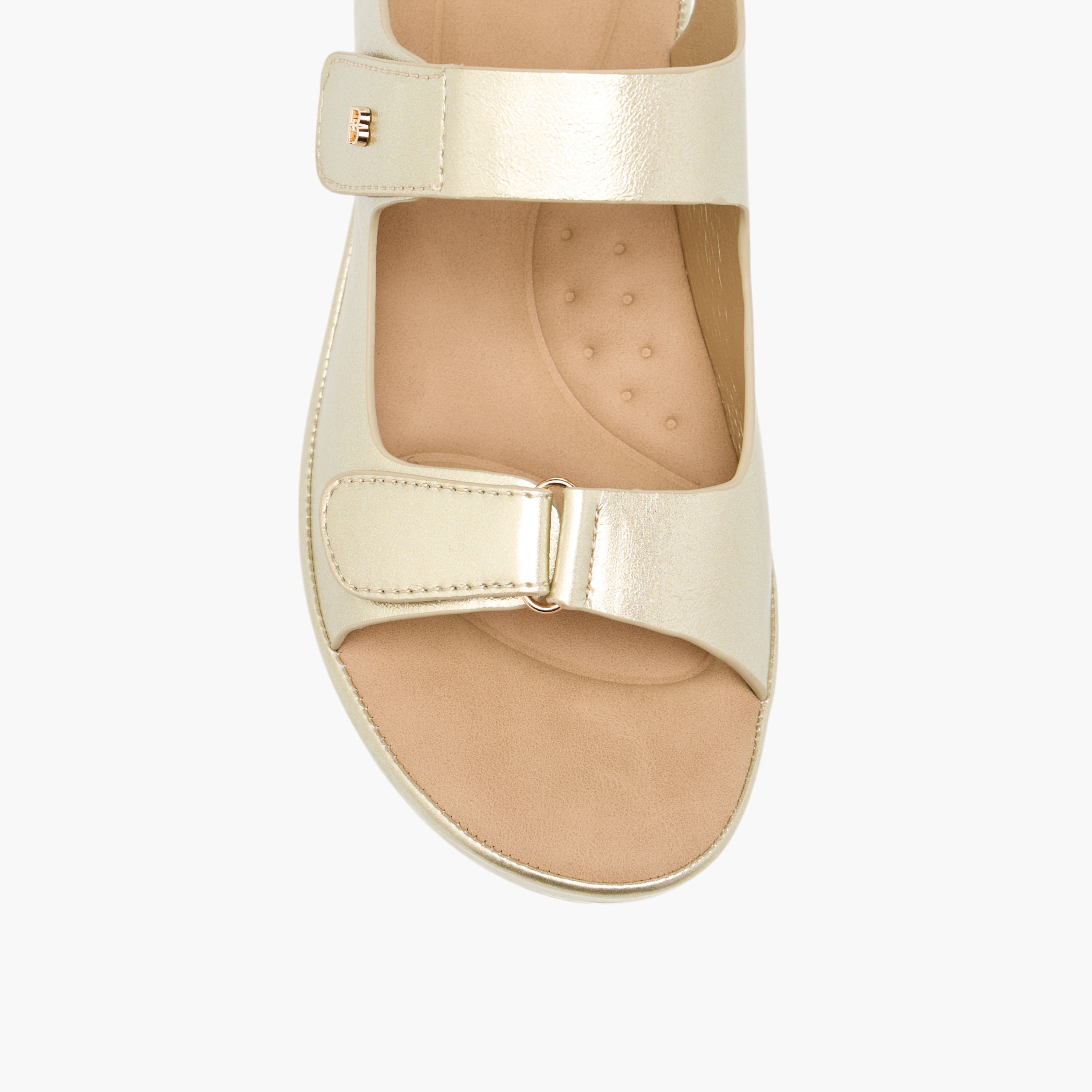 Flora Bella Solid Comfort Sandals with Hook and Loop Closure-women-shoes-flats-sandals-image-3
