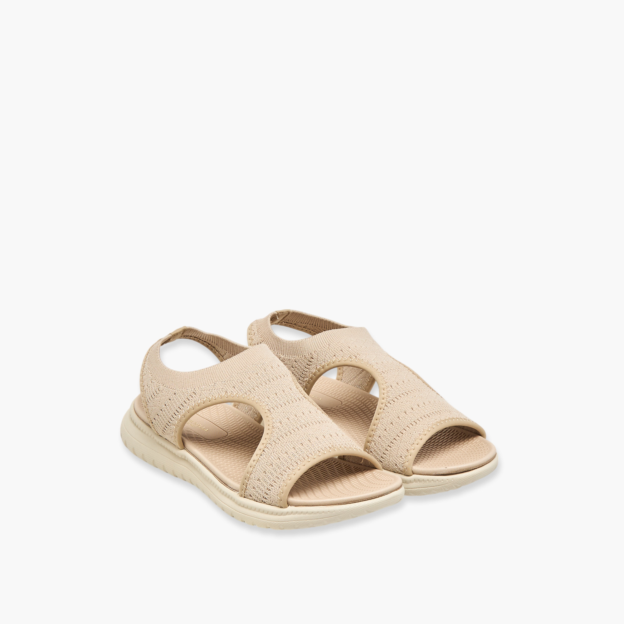 Flora Bella Textured Comfort Sandals with Backstrap-women-shoes-flats-sandals-image-1