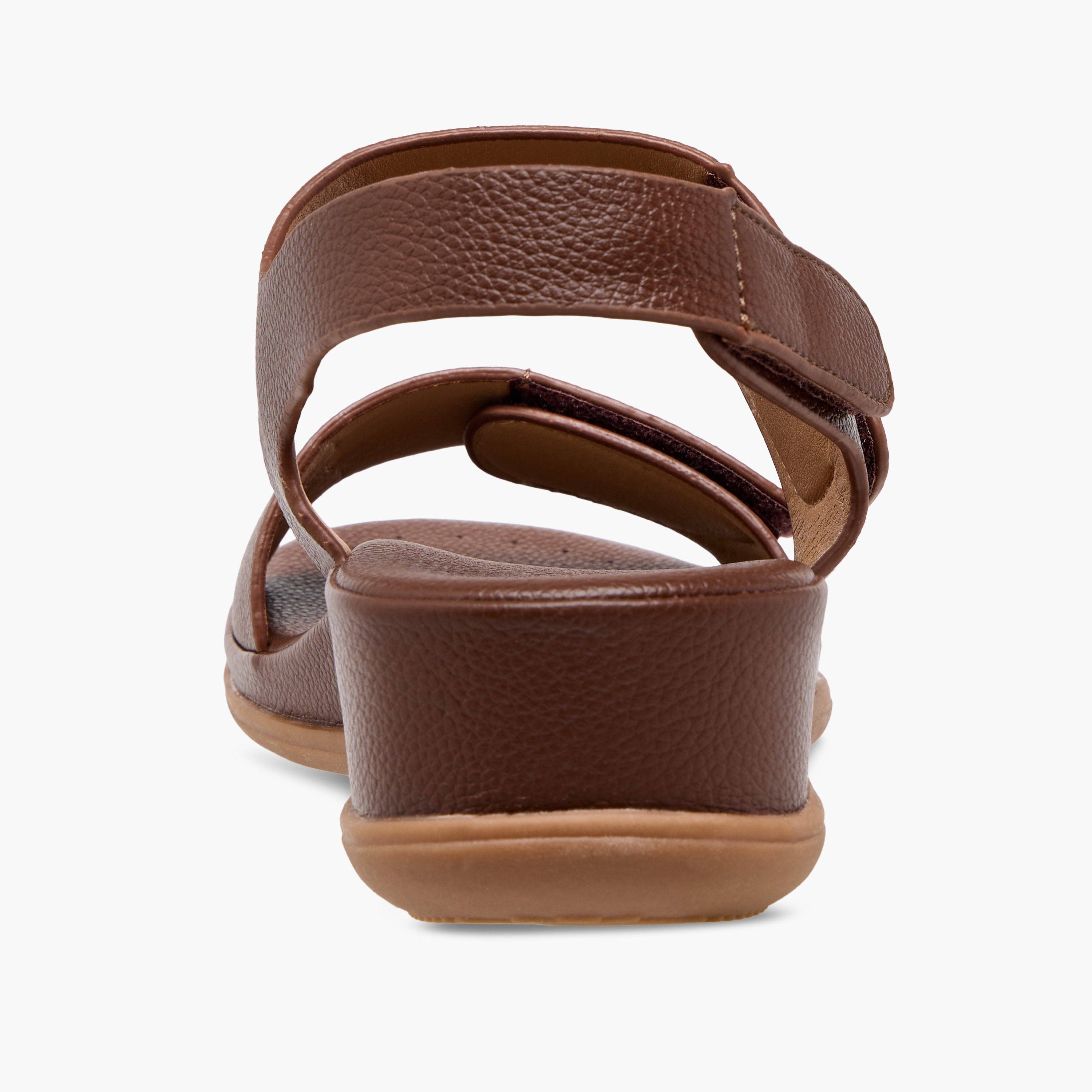 Flora Bella Textured Sandals with Hook and Loop Closure-women-shoes-sandals-heeled-image-5