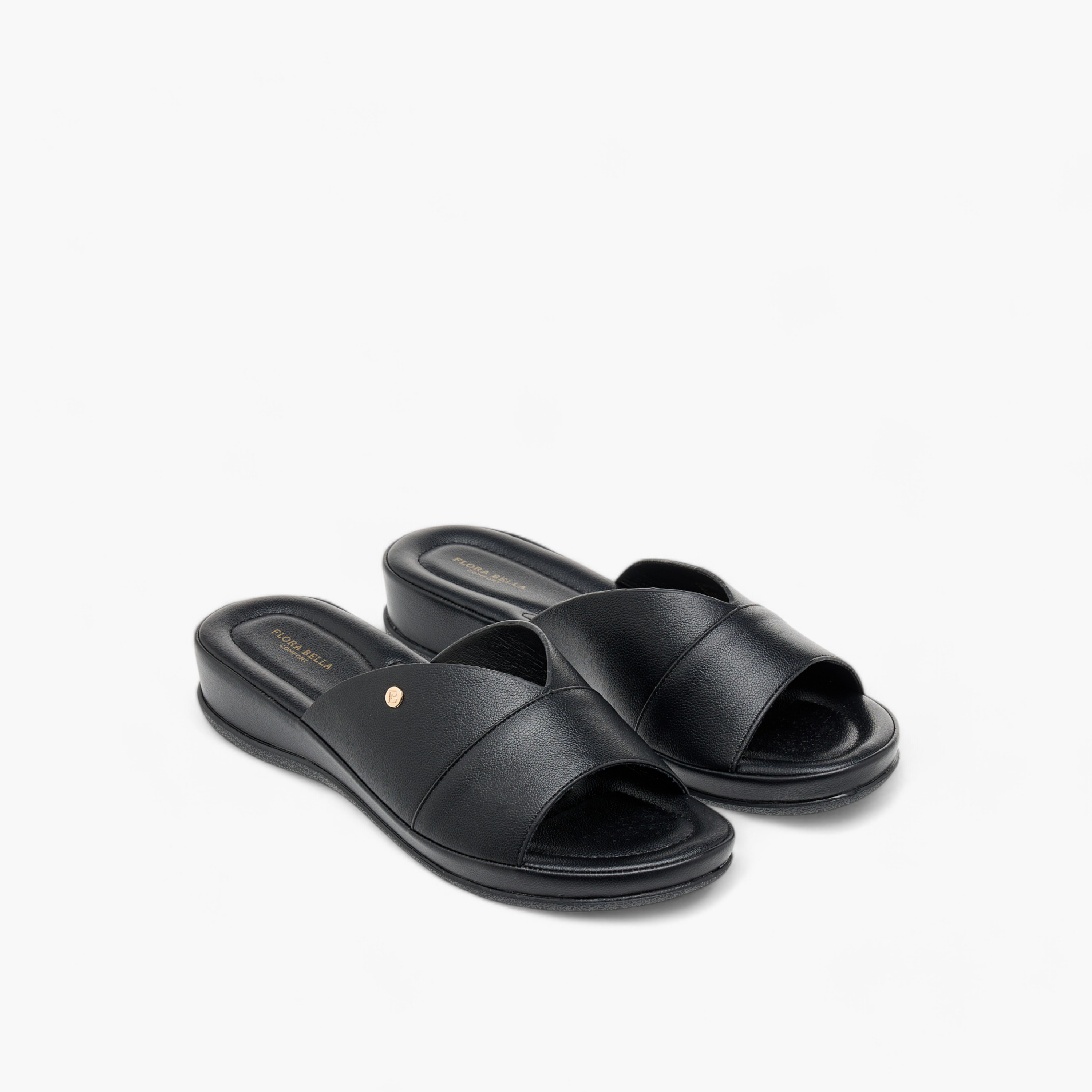 Flora Bella Solid Open Toe Slip-On Comfort Sandals-women-shoes-flats-sandals-image-1