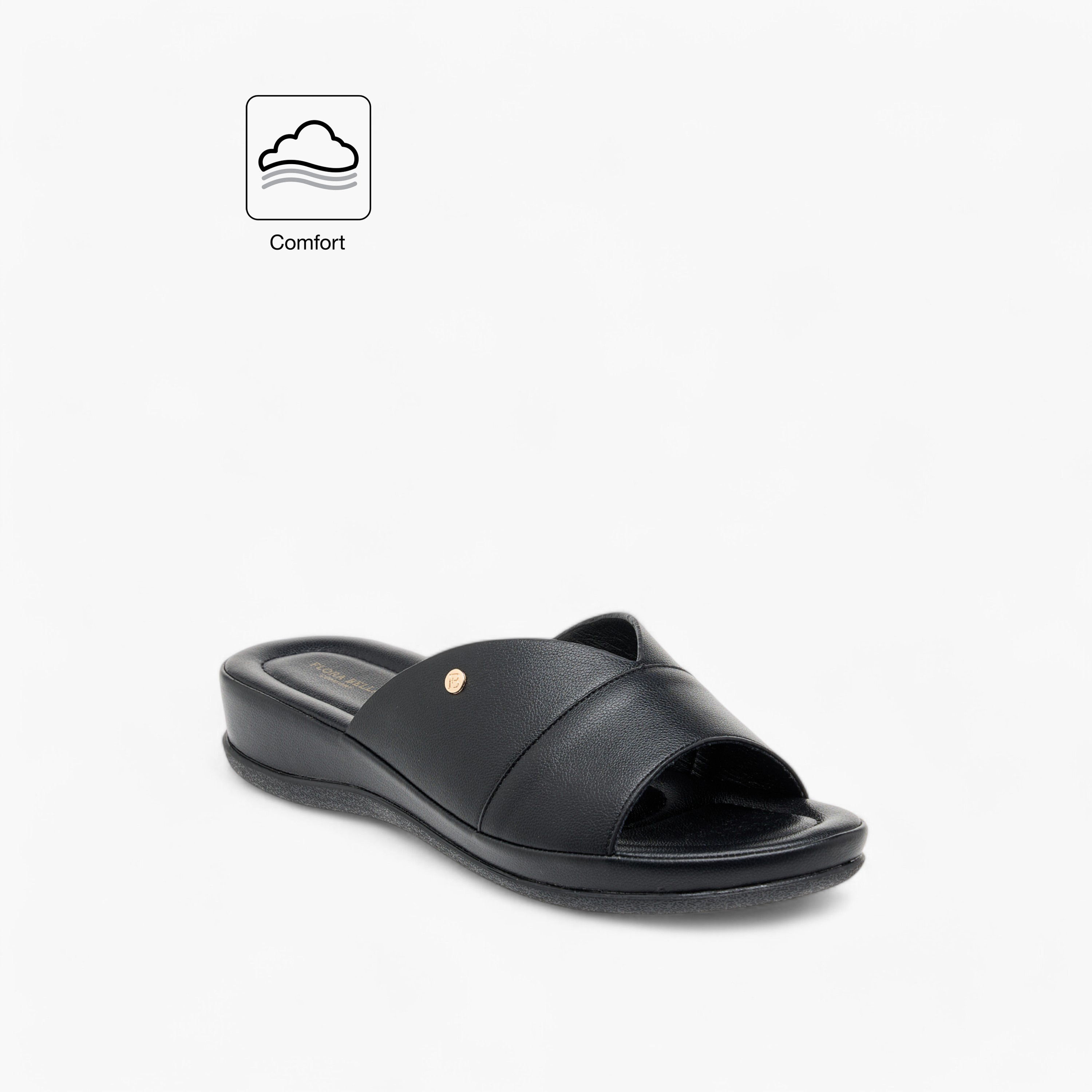 Flora Bella Solid Open Toe Slip-On Comfort Sandals-women-shoes-flats-sandals-image-2