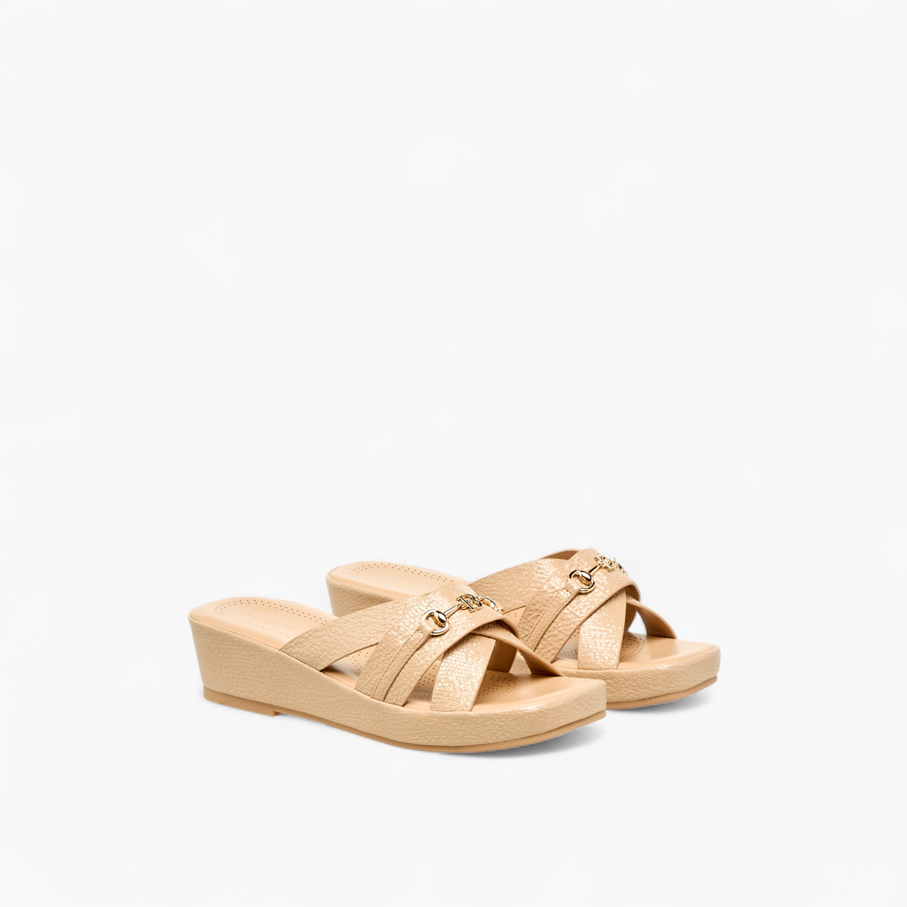 Flora Bella Women Buckle Accent Cross Strap Sandals-women-shoes-sandals-heeled-image-1