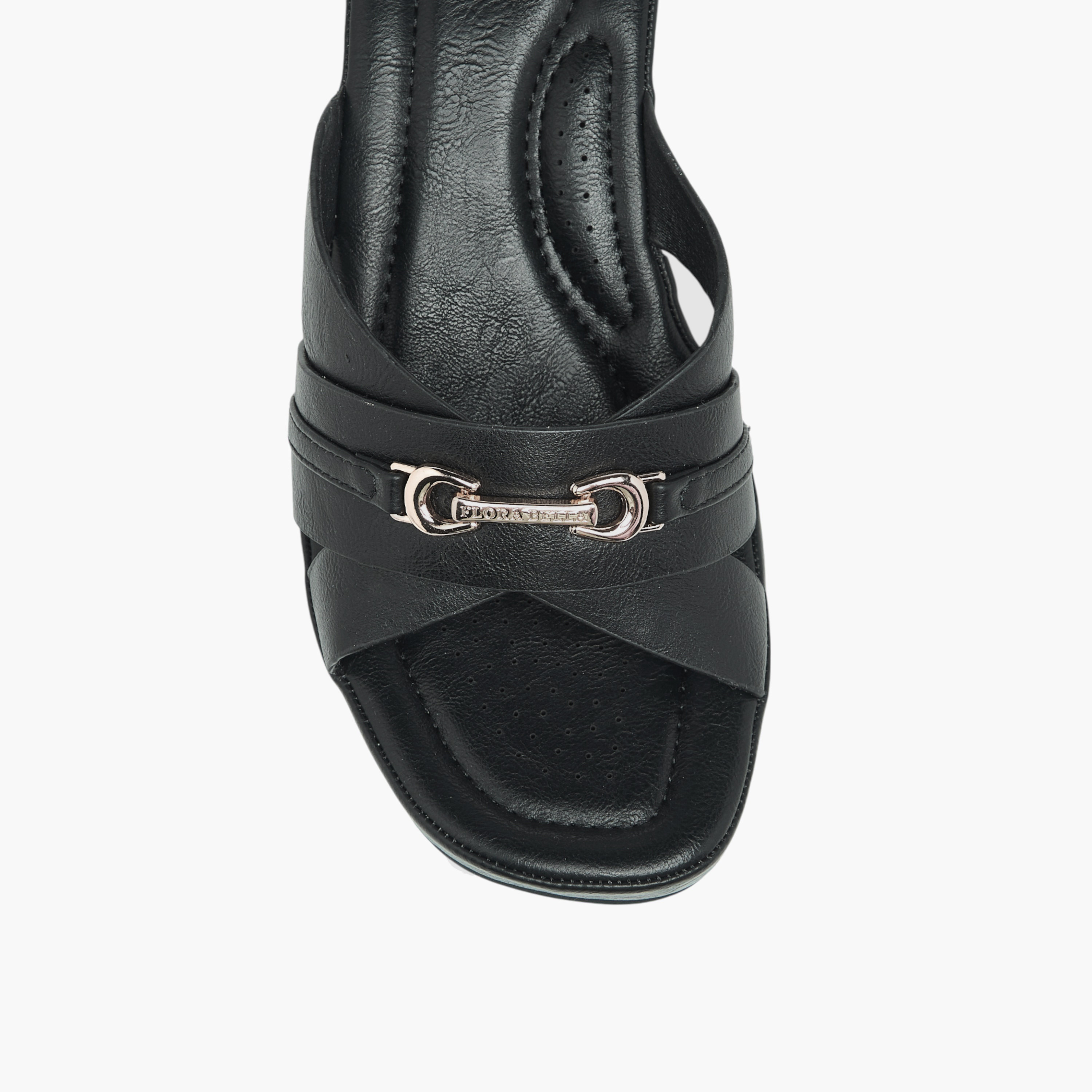 Flora Bella Metal Accent Slip-On Sandals with Wedge Heels-women-shoes-sandals-heeled-image-4