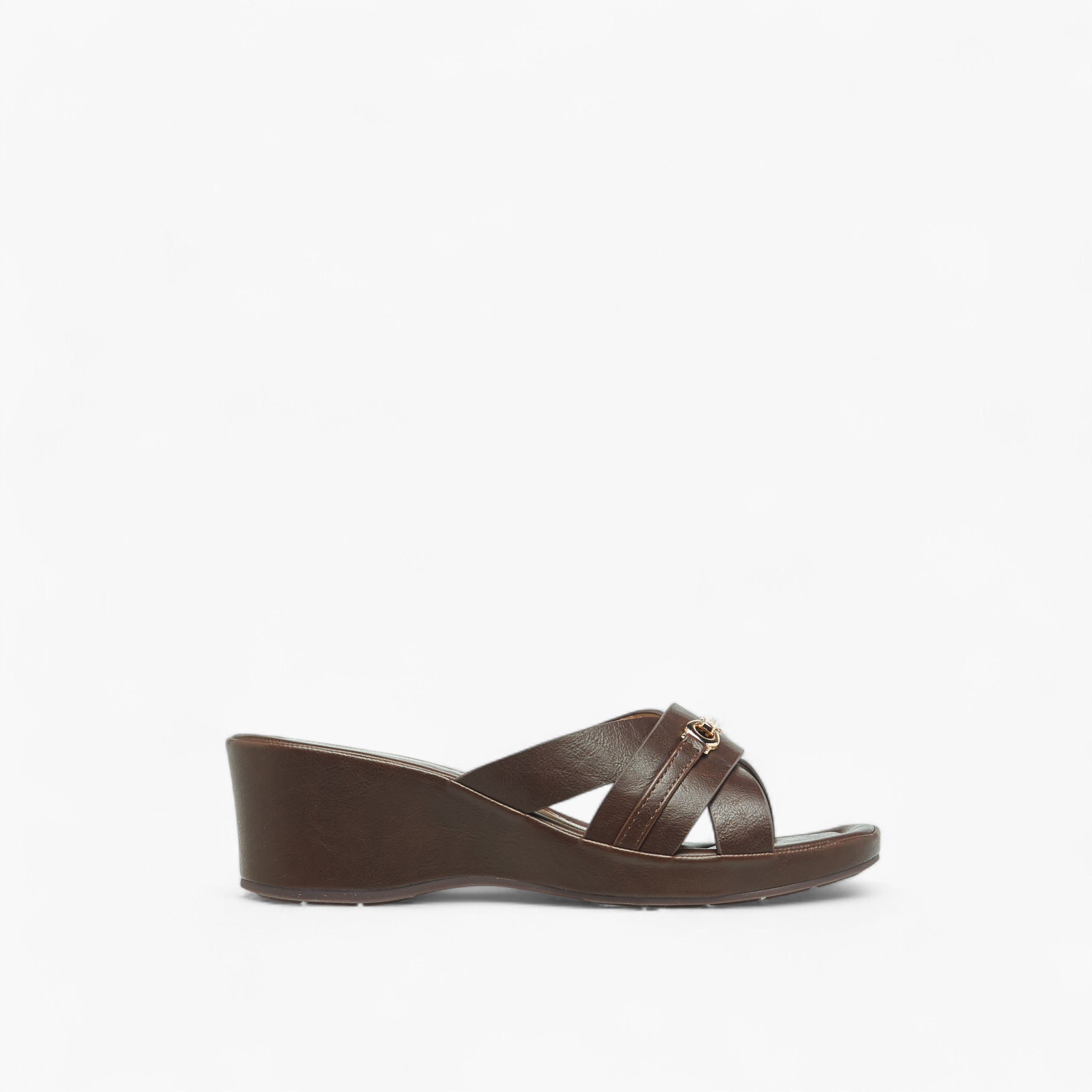 Flora Bella Metal Accent Slip-On Sandals with Wedge Heels-women-shoes-sandals-heeled-image-3