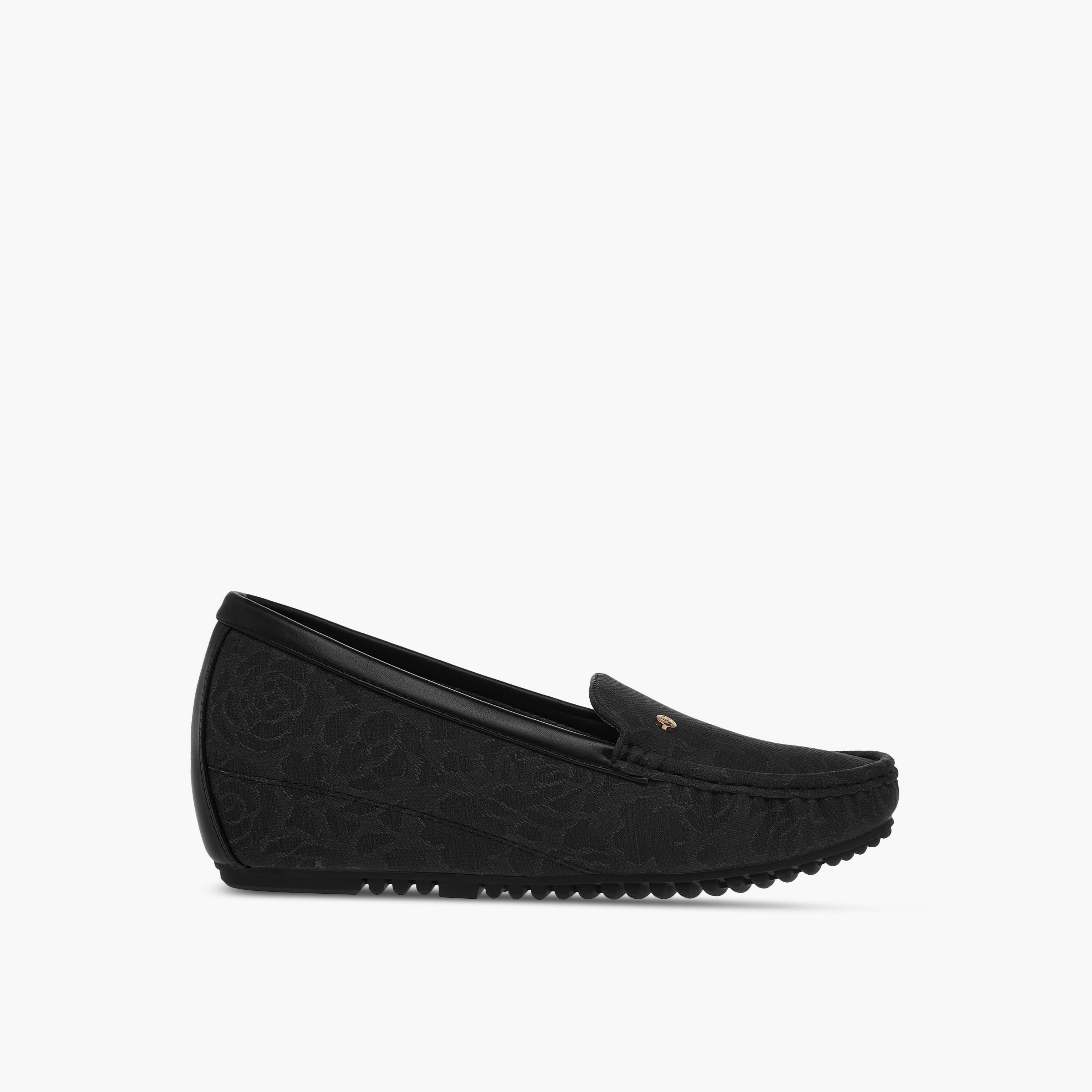 Flora Bella Floral Textured Slip-On Comfort Loafers with Wedge Heels-women-shoes-heels-image-3