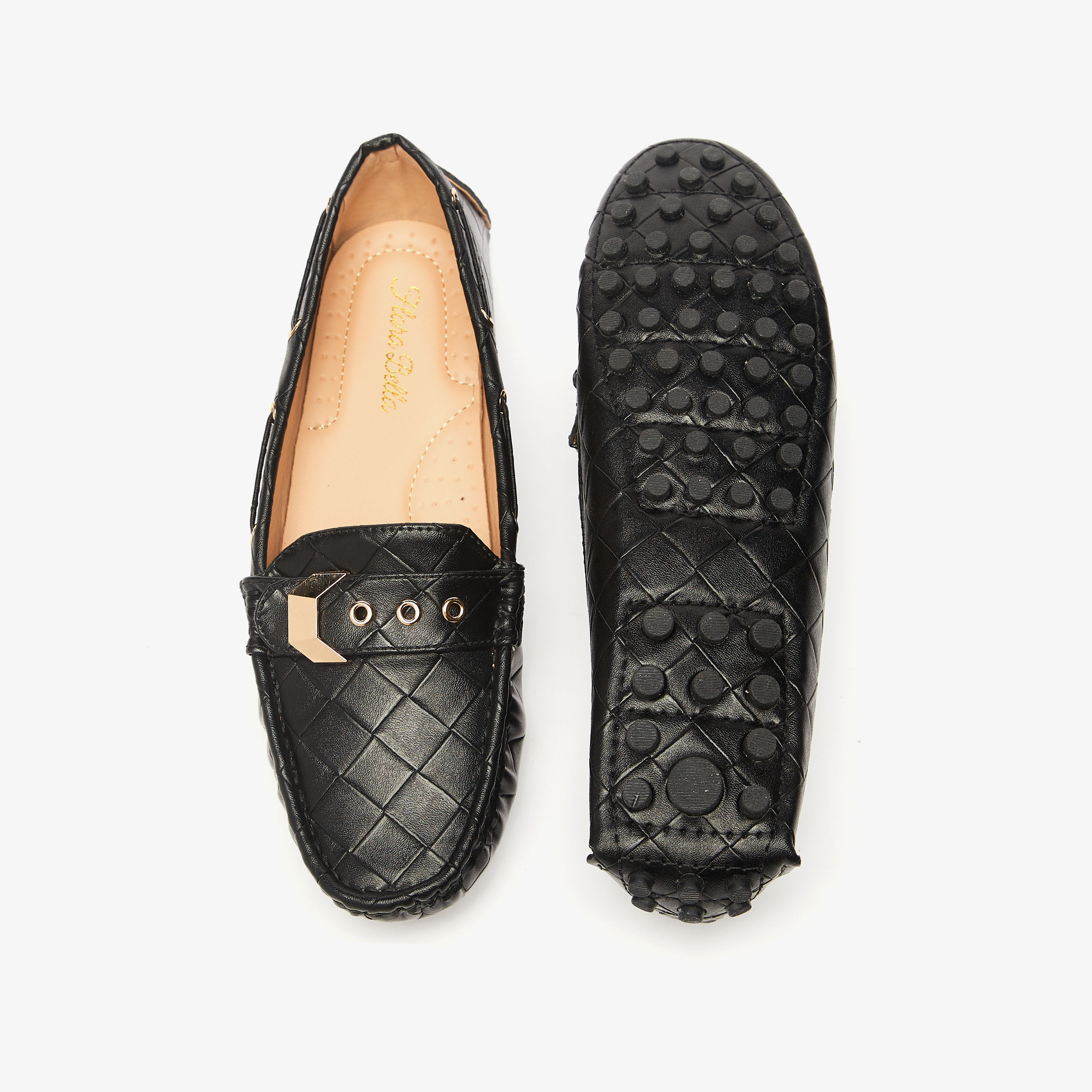 حذاء موكاسين مبطن سهل الارتداء بزينة معدنية من فلورا بيلا-women-shoes-flats-loafers-image-9