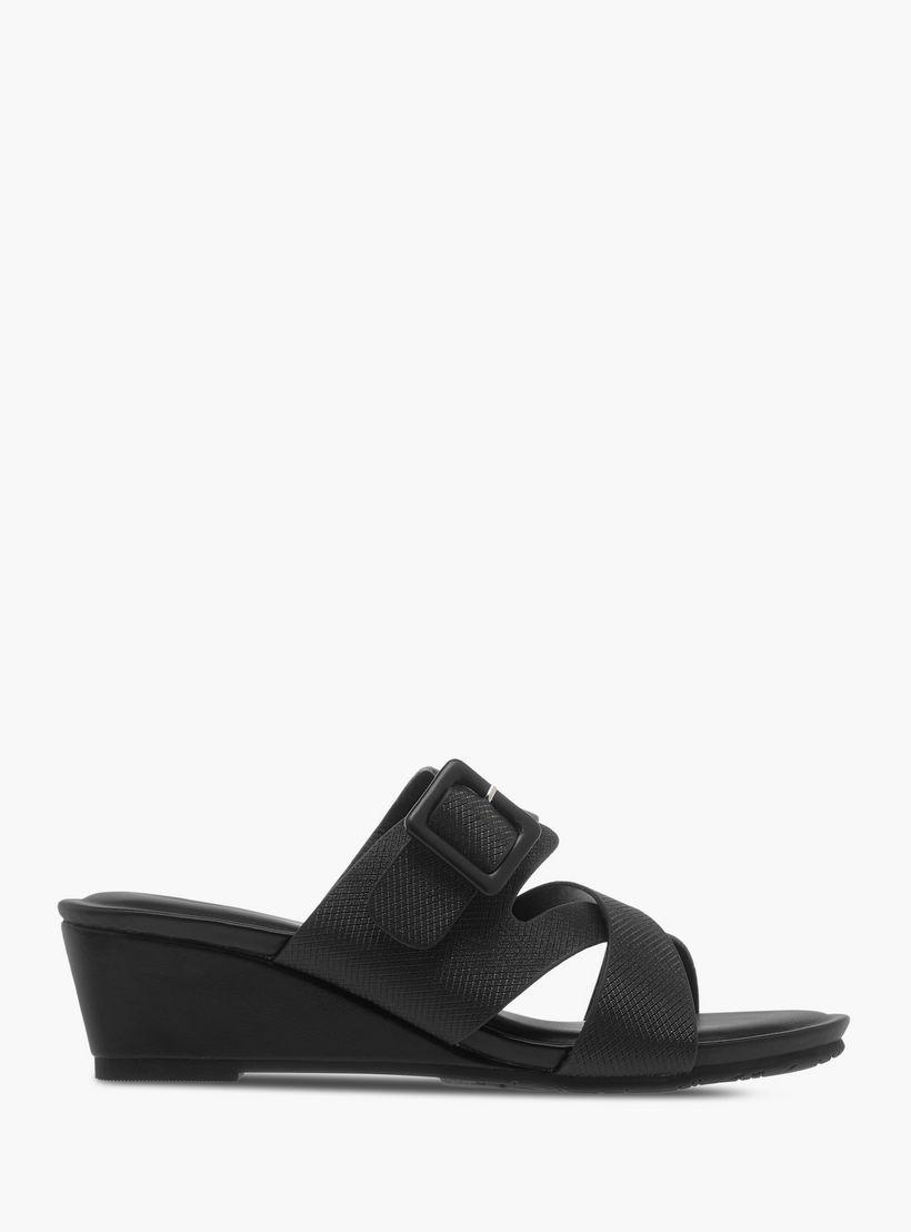 Flora Bella Textured Slip-On Comfort Sandals with Wedge Heels-women-shoes-sandals-heeled-image-3