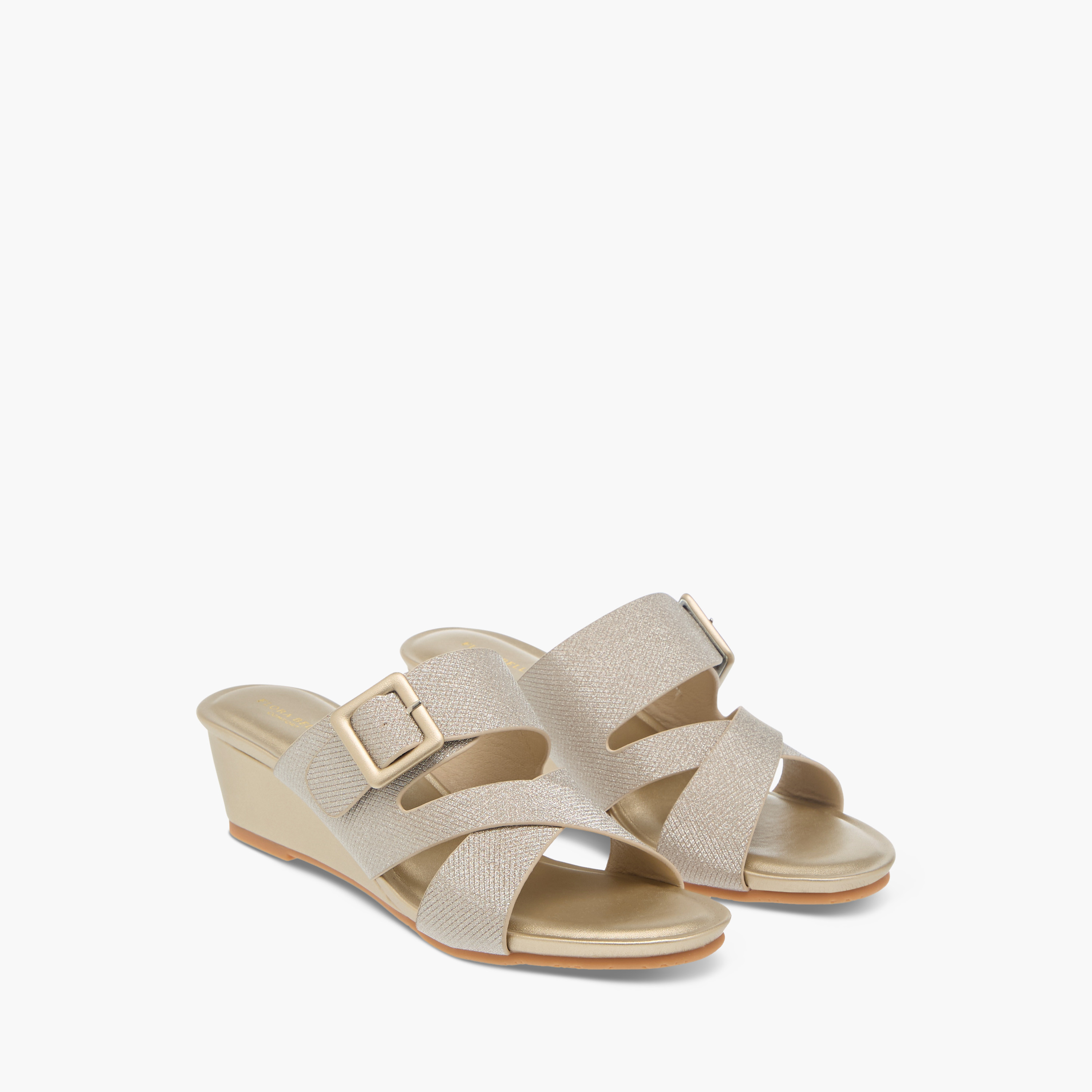 صندل مريح سهل الارتداء بارز الملمس بكعب ويدج من فلورا بيلا-women-shoes-sandals-heeled-image-1