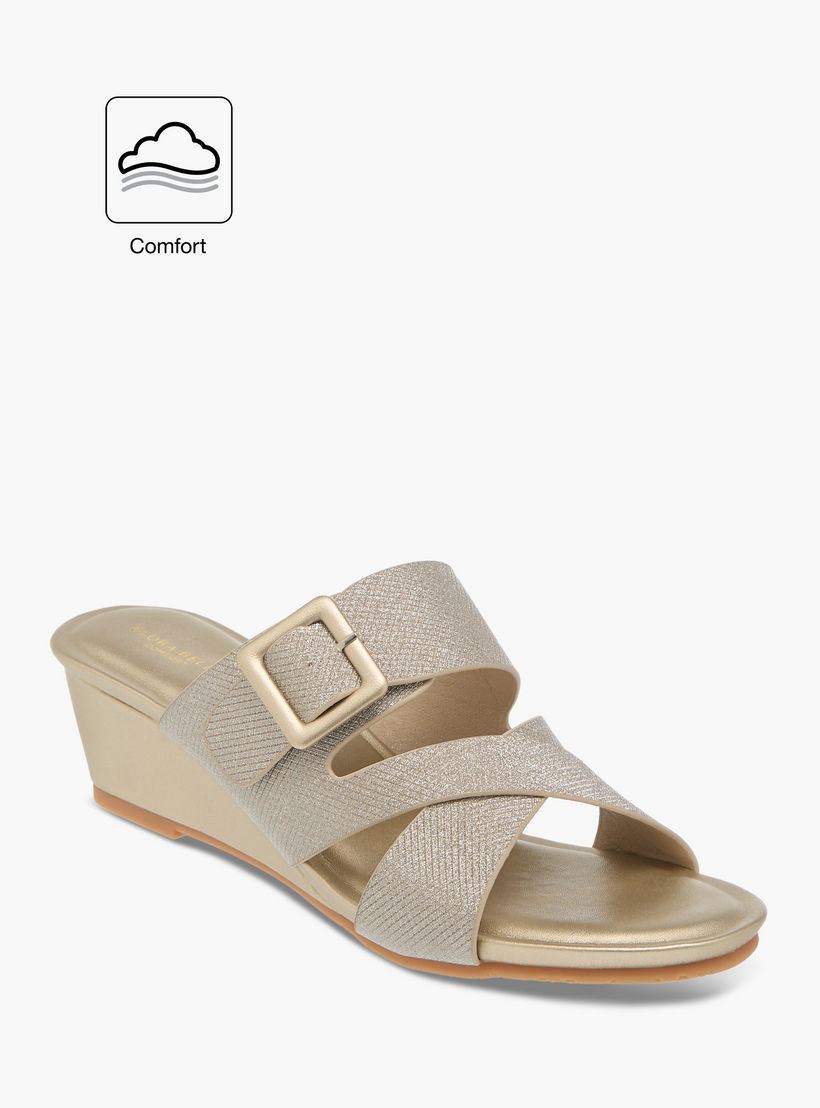 صندل مريح سهل الارتداء بارز الملمس بكعب ويدج من فلورا بيلا-women-shoes-sandals-heeled-image-2
